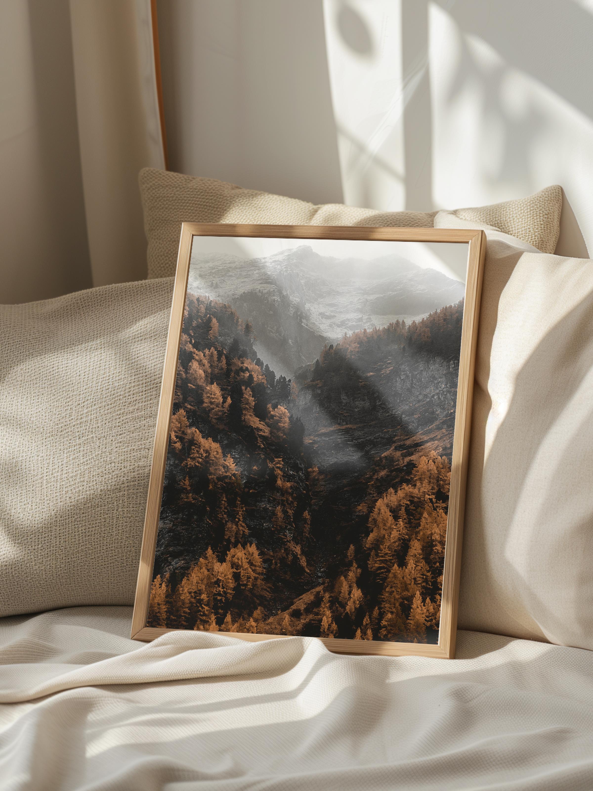 Rustic Çerçevesiz Poster, İskandinav Kahverengi Poster, NO:481 Doğa Fotoğraf