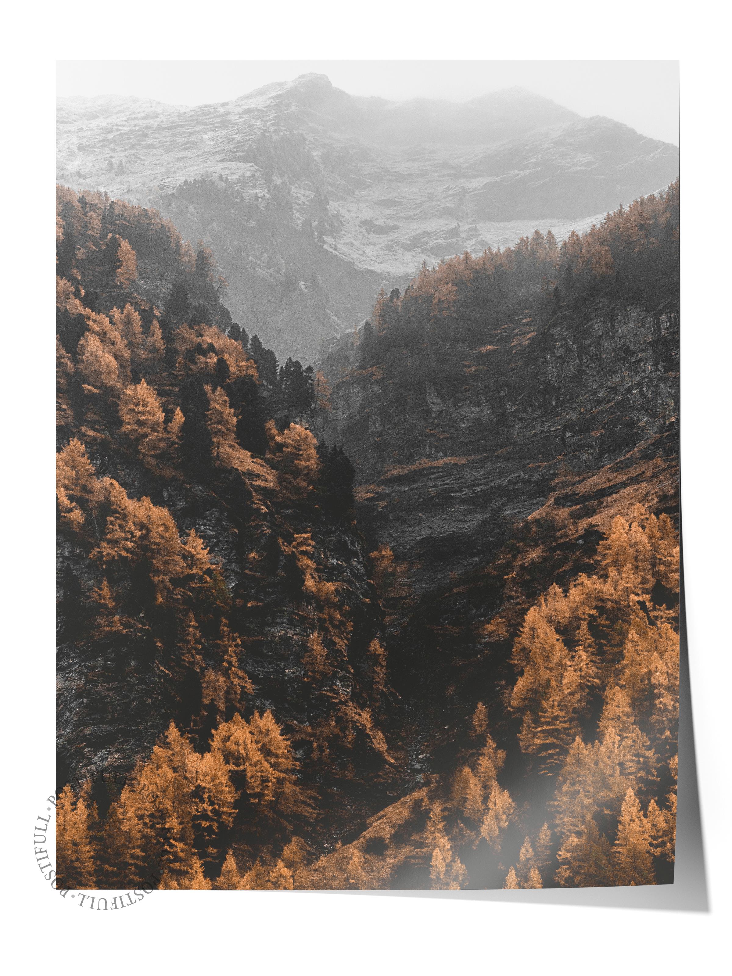 Rustic Çerçevesiz Poster, İskandinav Kahverengi Poster, NO:481 Doğa Fotoğraf