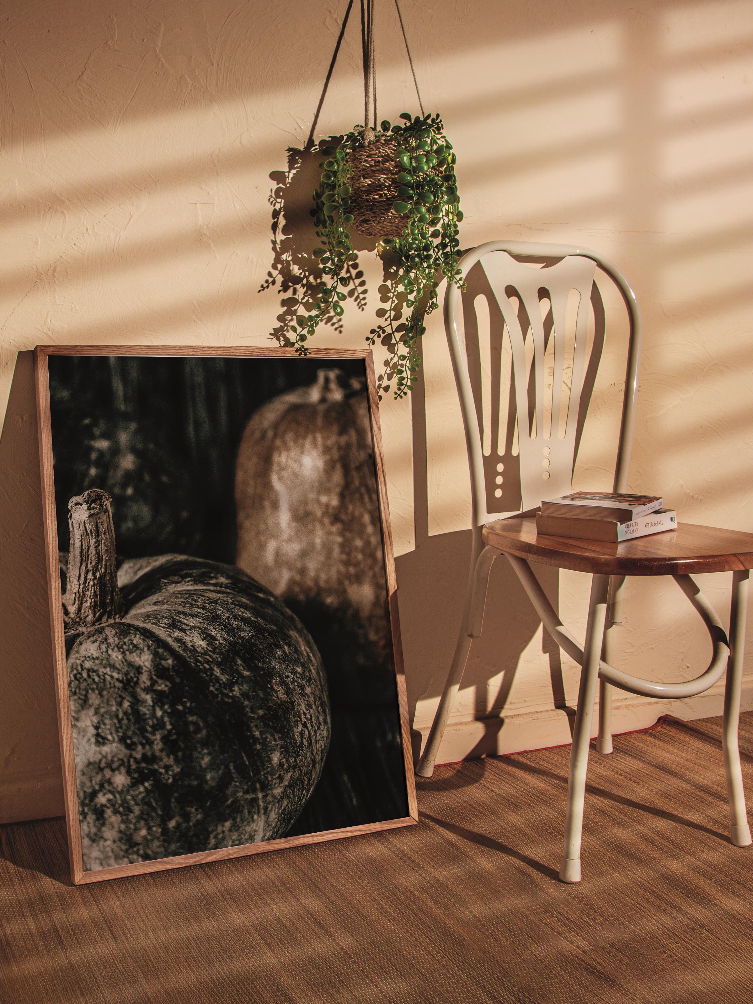 Rustic Çerçevesiz Poster, İskandinav Kahverengi Poster, NO:486 Kabak Fotoğraf