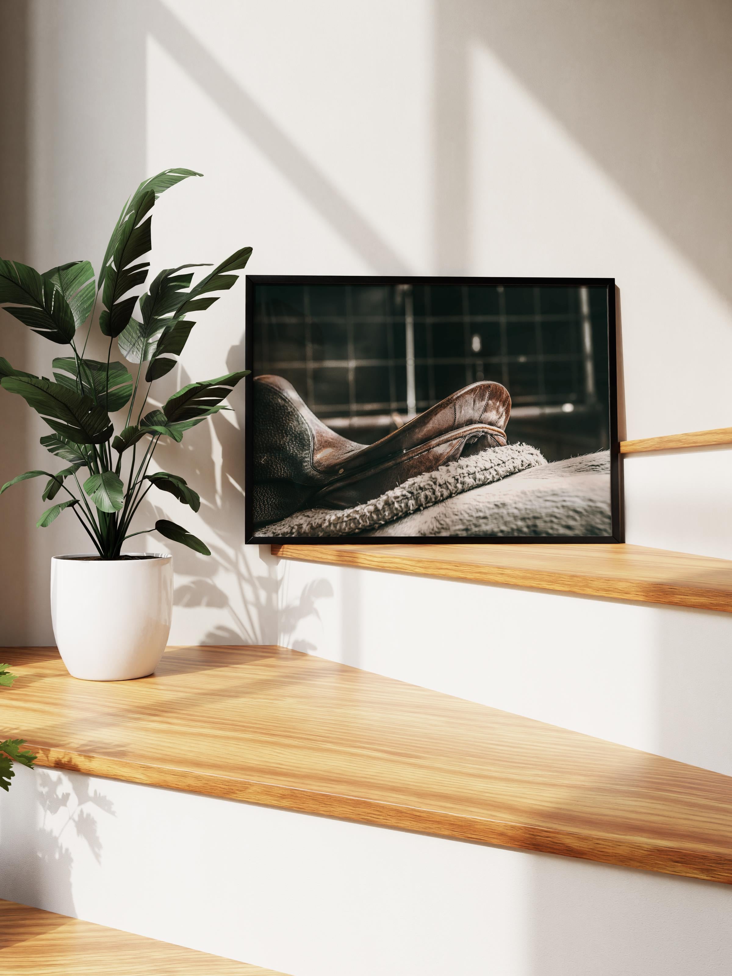Rustic Çerçevesiz Poster, İskandinav Kahverengi Tablo, NO:490 Çizme Fotoğraf