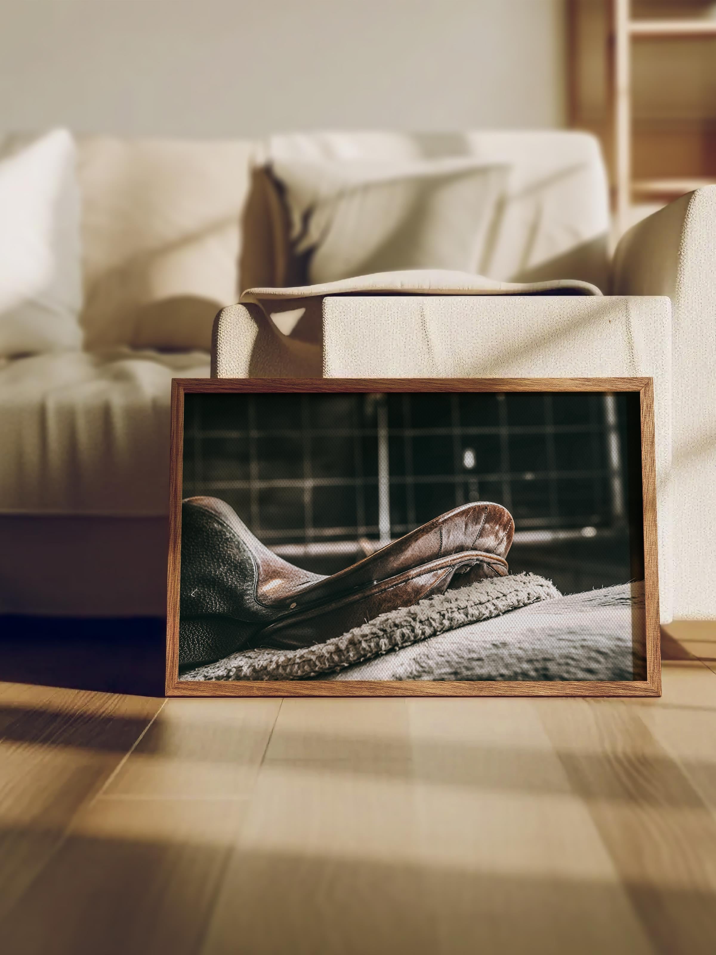 Rustic Çerçevesiz Poster, İskandinav Kahverengi Tablo, NO:490 Çizme Fotoğraf