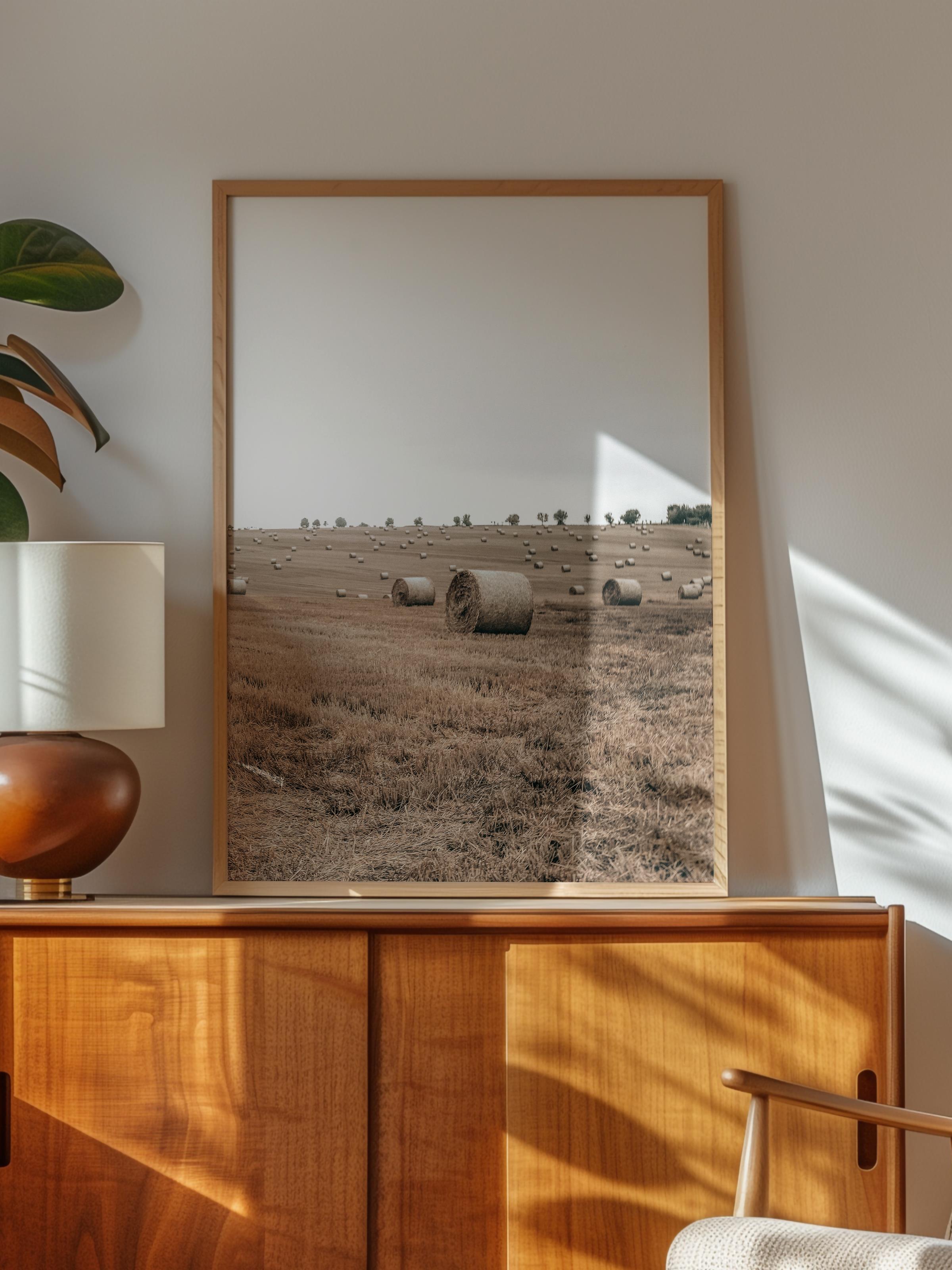 Rustic Çerçevesiz Poster, İskandinav Kahverengi Poster, NO:50 Kır Çiçekleri Fotoğraf, Dikey