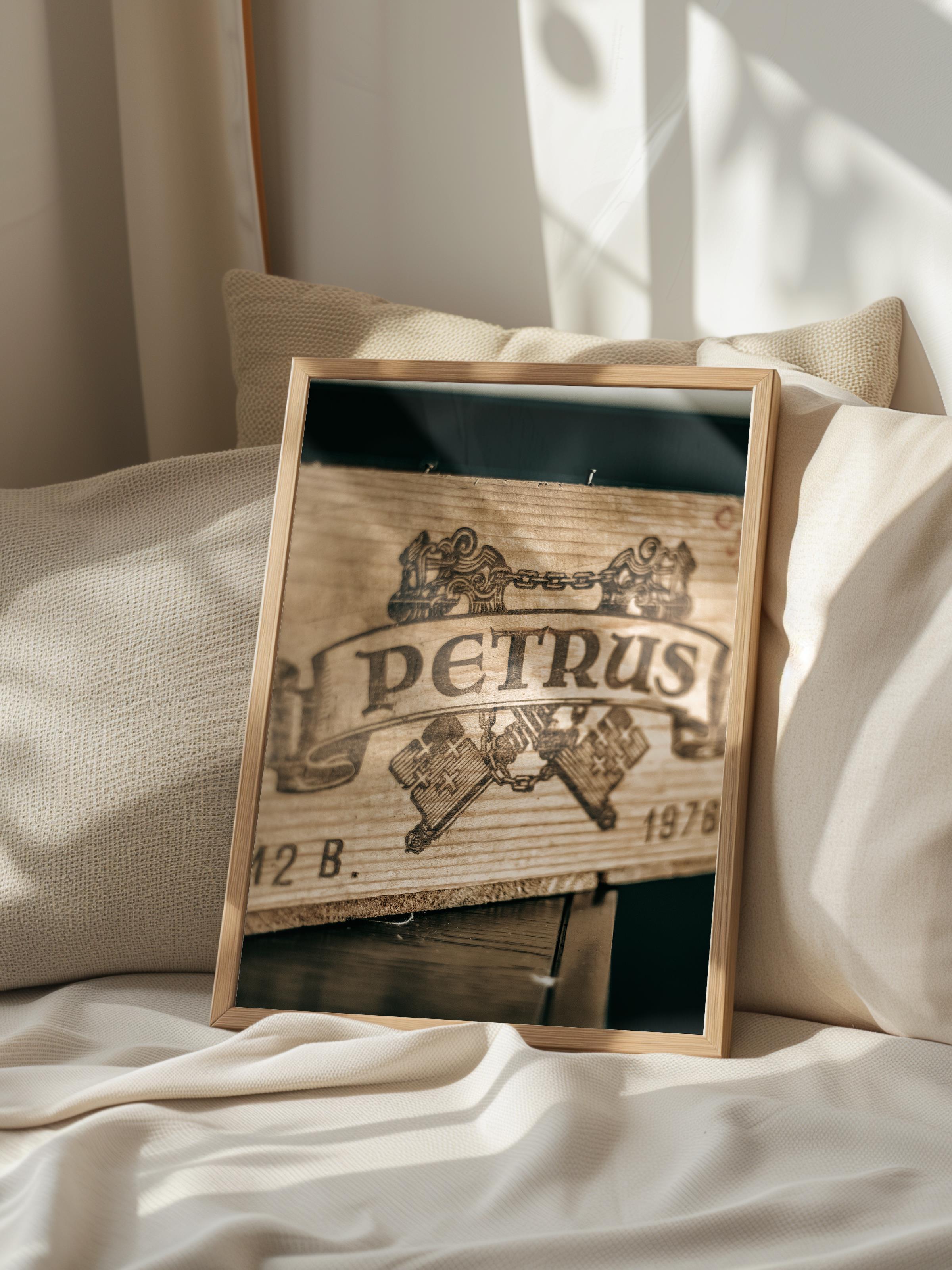 Rustic Çerçevesiz Poster, İskandinav Kahverengi Poster, NO:74 Petrus Tabelası Fotoğraf, Dikey