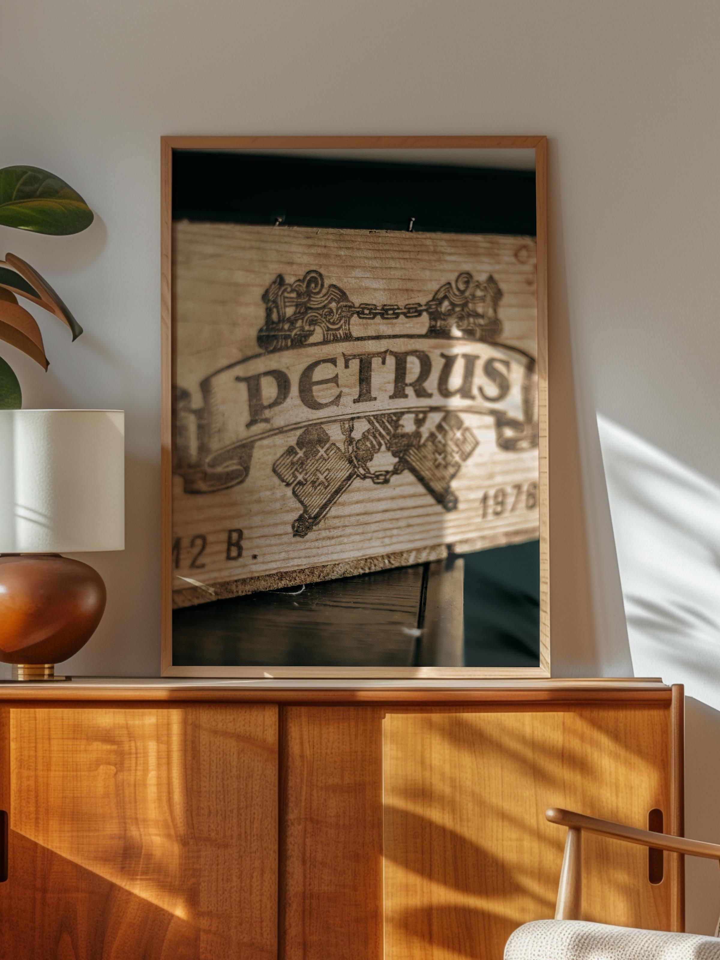Rustic Çerçevesiz Poster, İskandinav Kahverengi Poster, NO:74 Petrus Tabelası Fotoğraf, Dikey