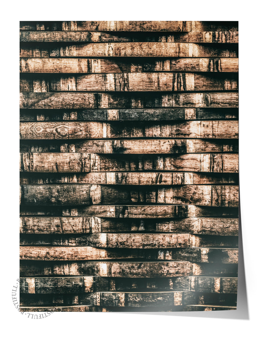 Fıçı Dokusu Rustic Çerçevesiz Poster