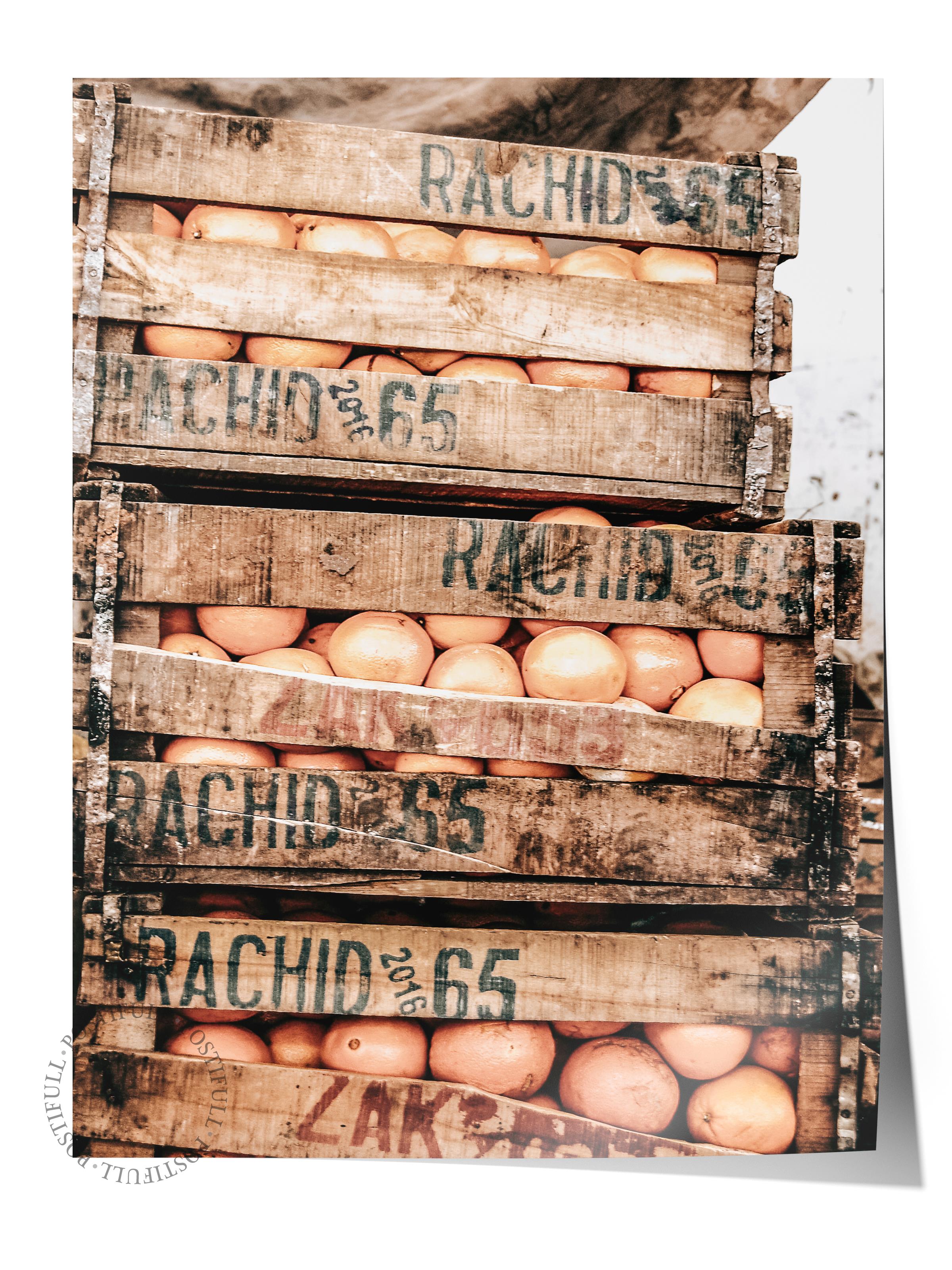Rustic Çerçevesiz Poster, İskandinav Kahverengi Poster, NO:79 Ahşap Kasalar Fotoğraf, Dikey