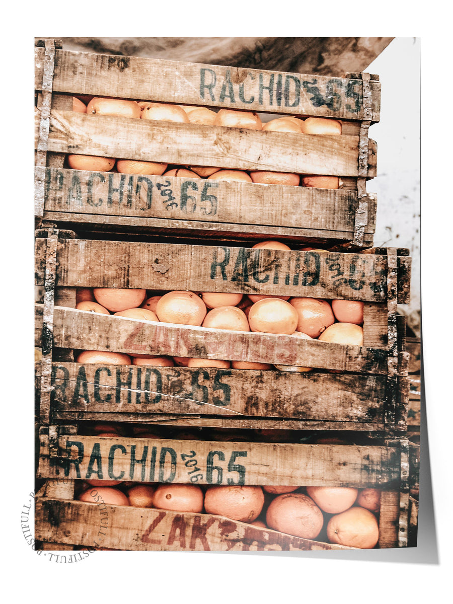 Portakal Kasaları Rustic Çerçevesiz Poster