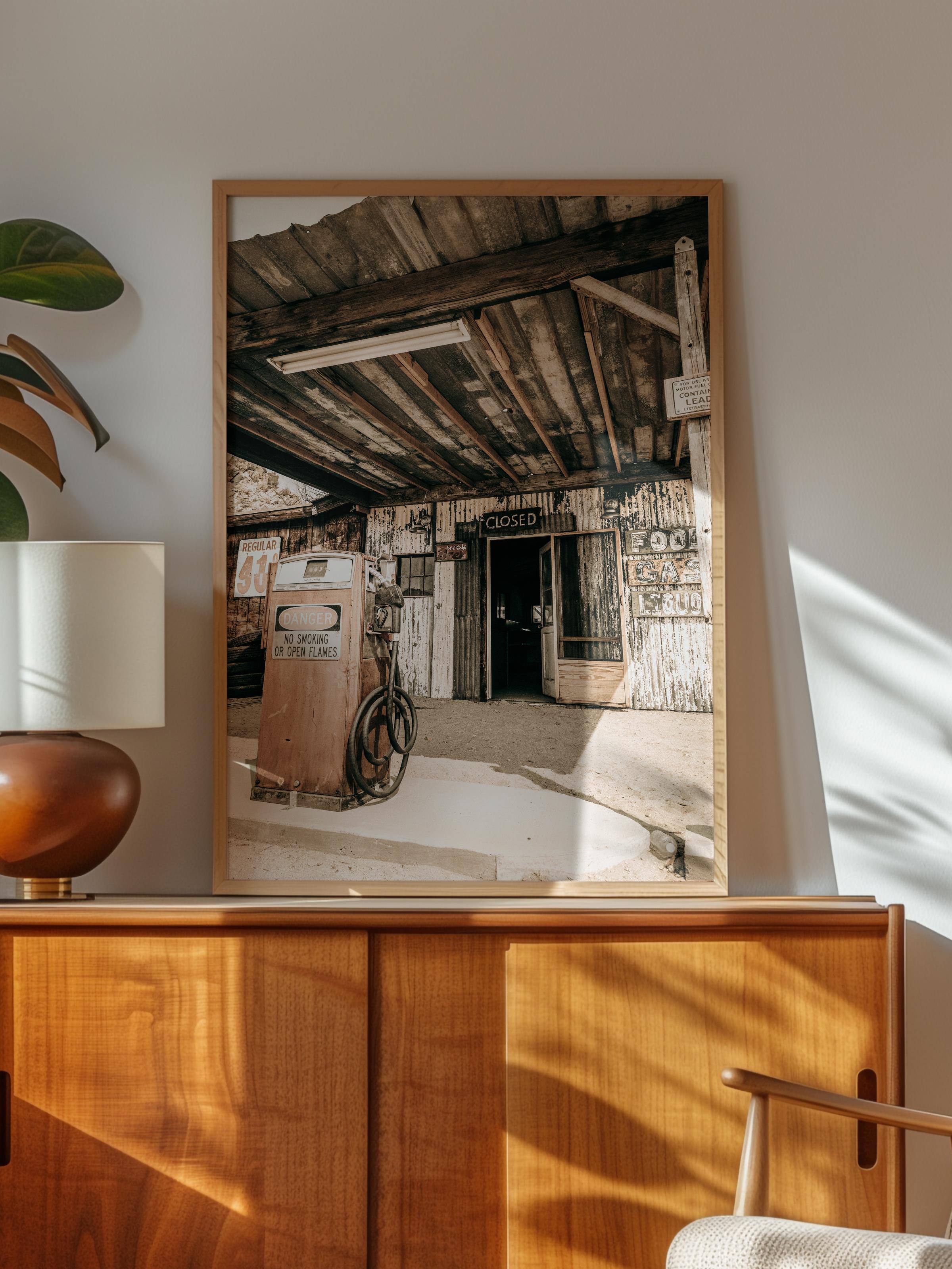 Rustic Çerçevesiz Poster, İskandinav Kahverengi Poster, NO:89 Eski Bina İç Mekanı Fotoğraf, Dikey