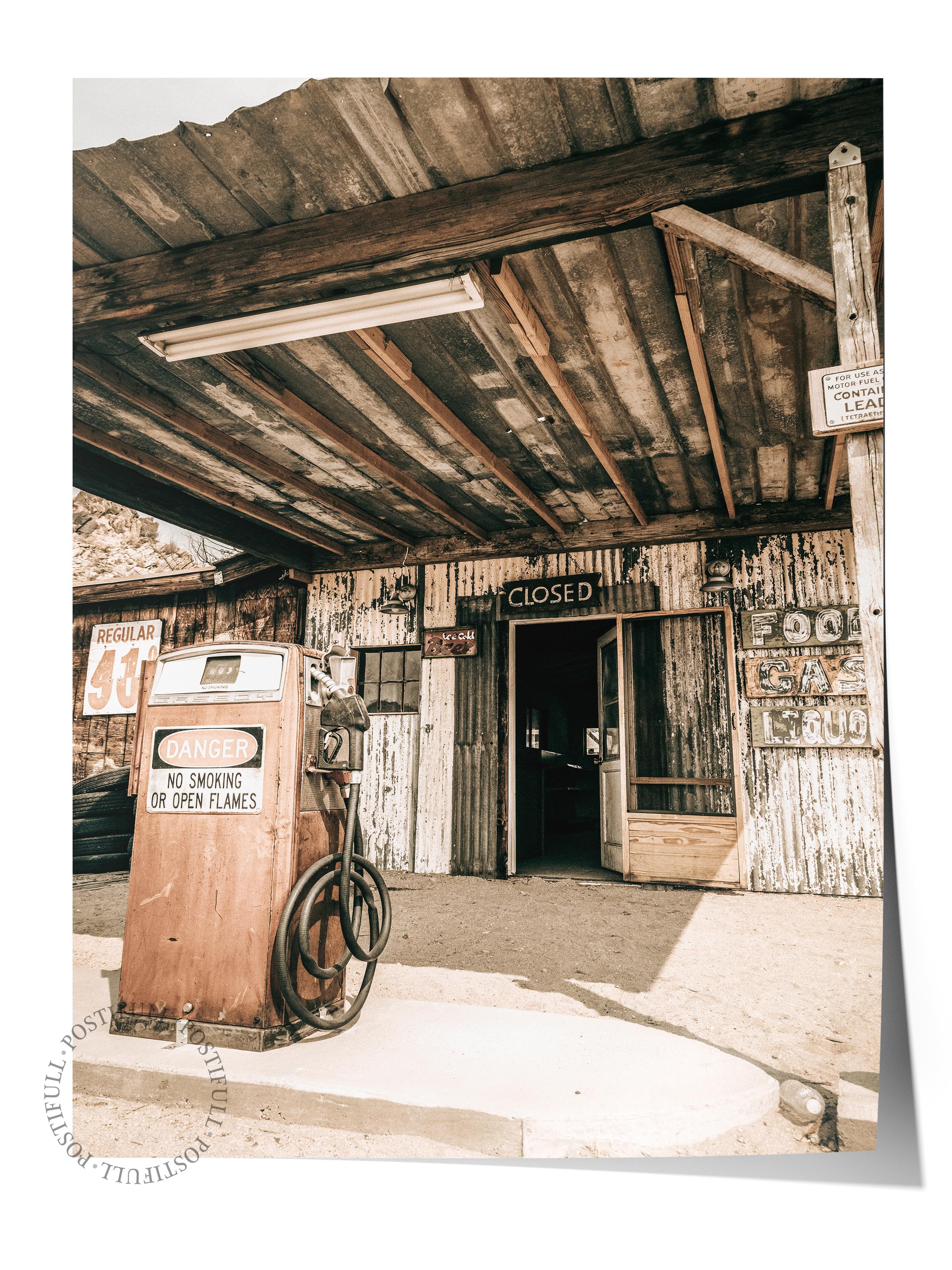 Rustic Çerçevesiz Poster, İskandinav Kahverengi Poster, NO:89 Eski Bina İç Mekanı Fotoğraf, Dikey