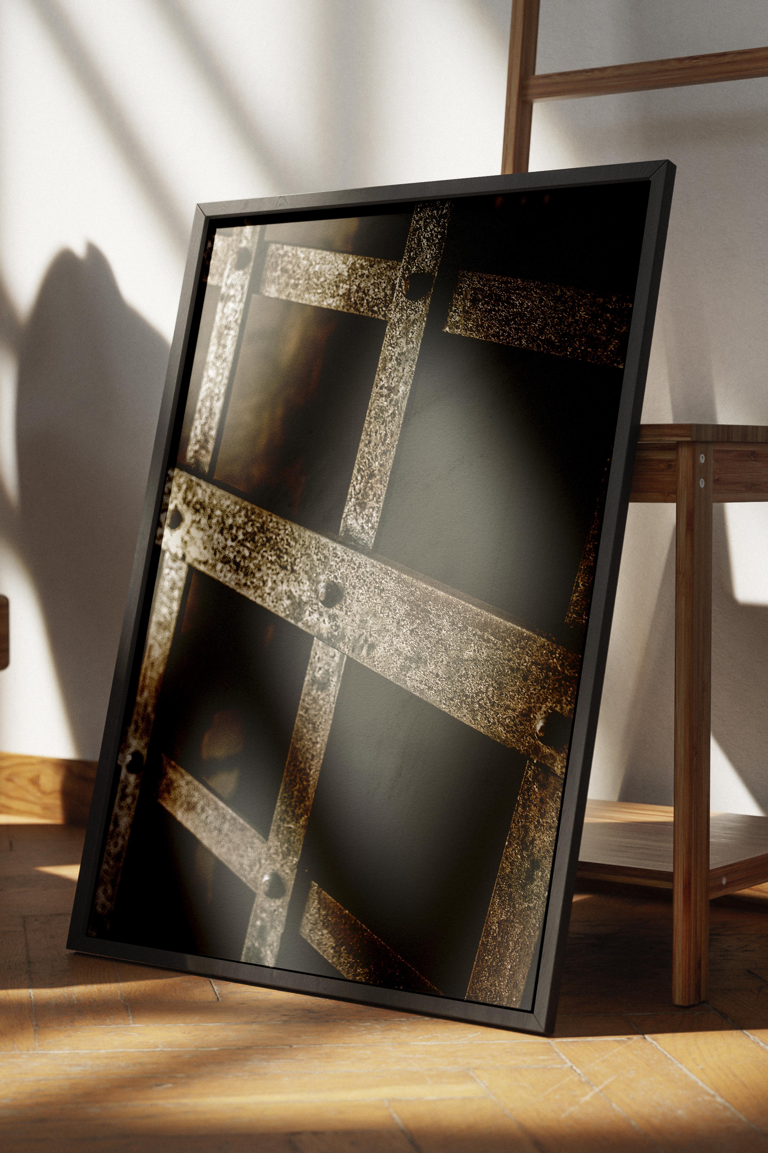 Rustic Çerçevesiz Poster, İskandinav Kahverengi Poster, NO:90 Ahır Kapısı Fotoğraf, Dikey