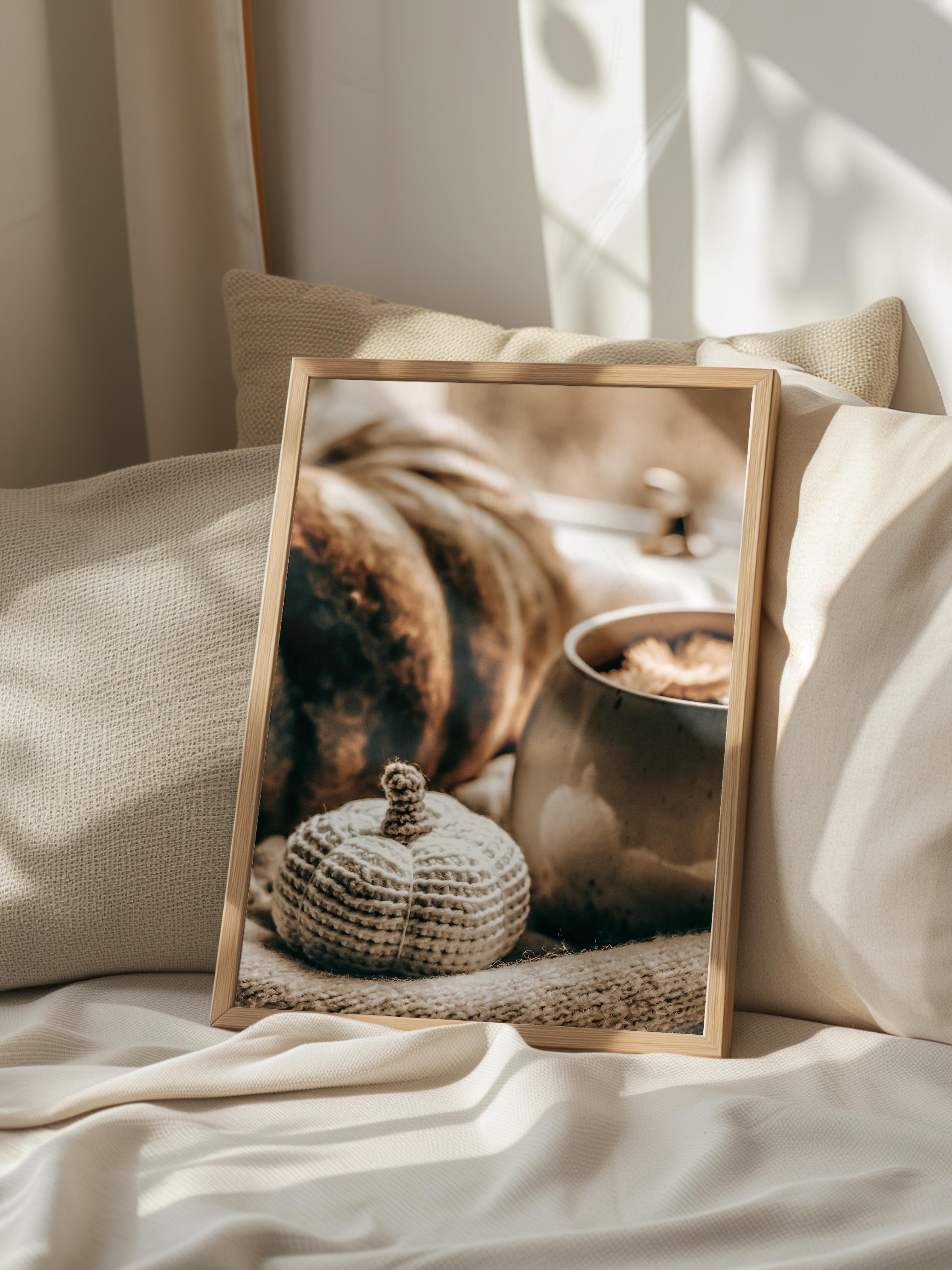 Rustic Çerçevesiz Poster, İskandinav Turuncu Poster, NO:476 Balkabakları Fotoğraf