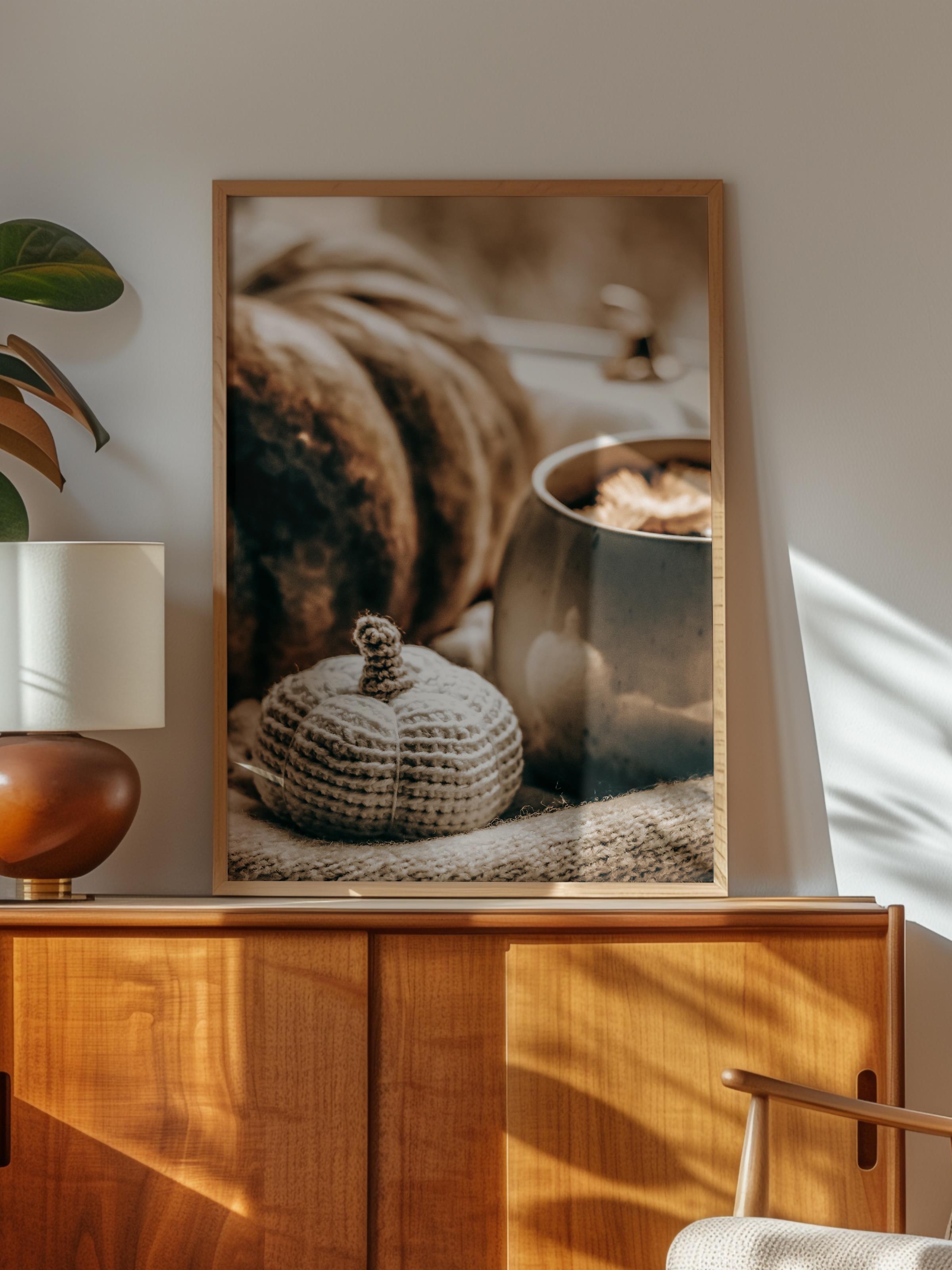 Rustic Çerçevesiz Poster, İskandinav Turuncu Poster, NO:476 Balkabakları Fotoğraf