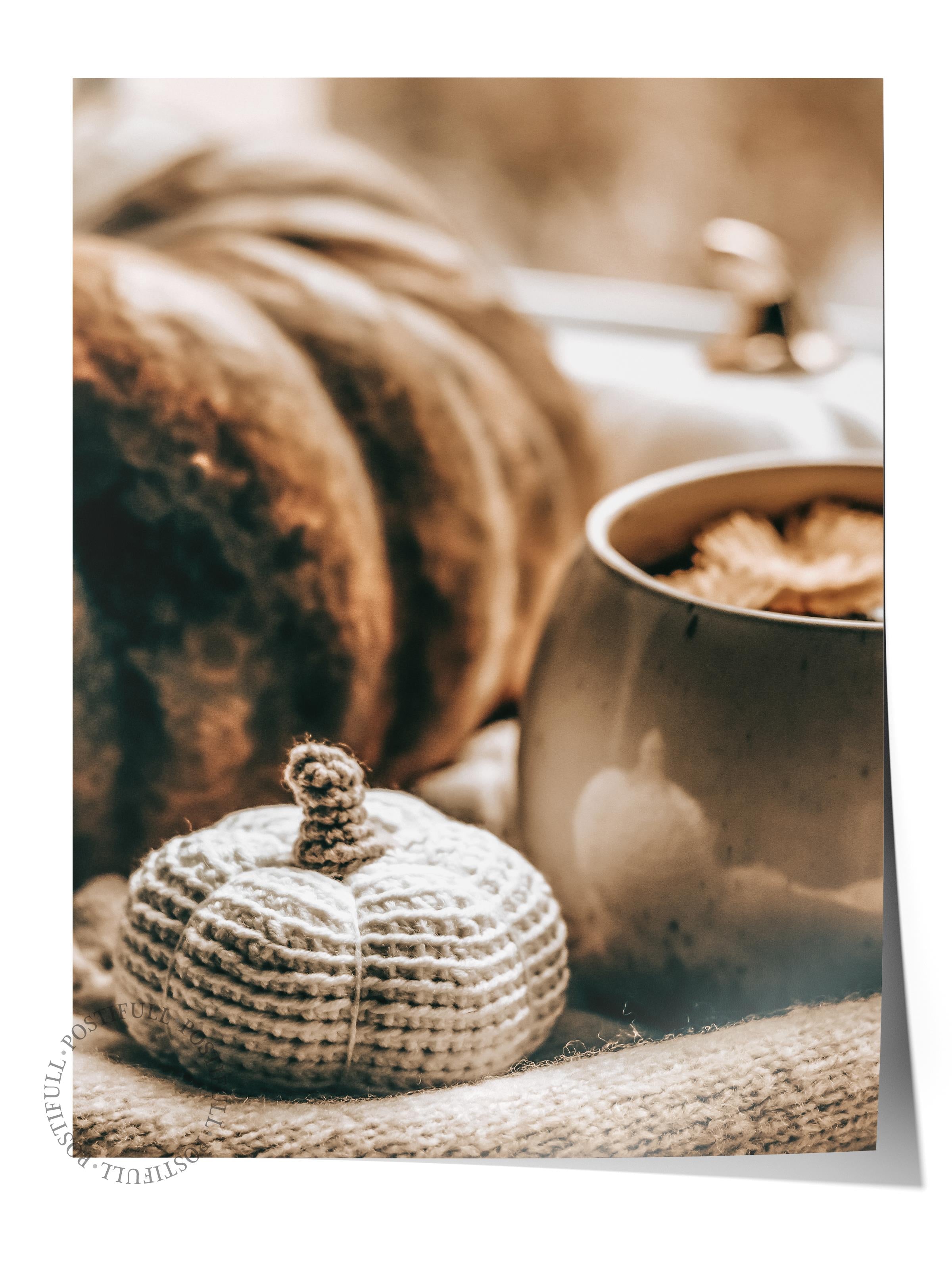 Rustic Çerçevesiz Poster, İskandinav Turuncu Poster, NO:476 Balkabakları Fotoğraf