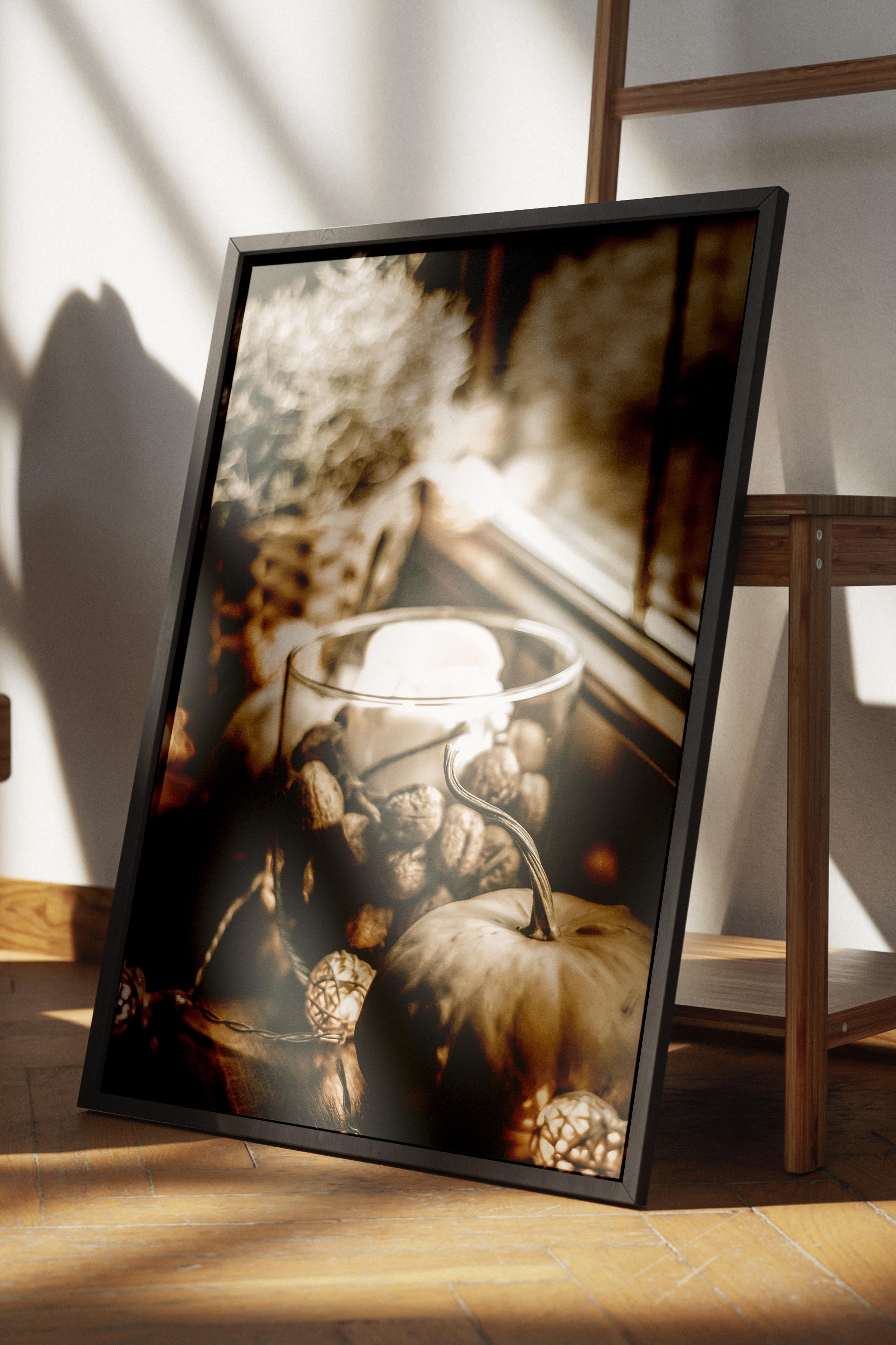 Rustic Çerçevesiz Poster, İskandinav Turuncu Poster, NO:477 Balkabakları Fotoğraf