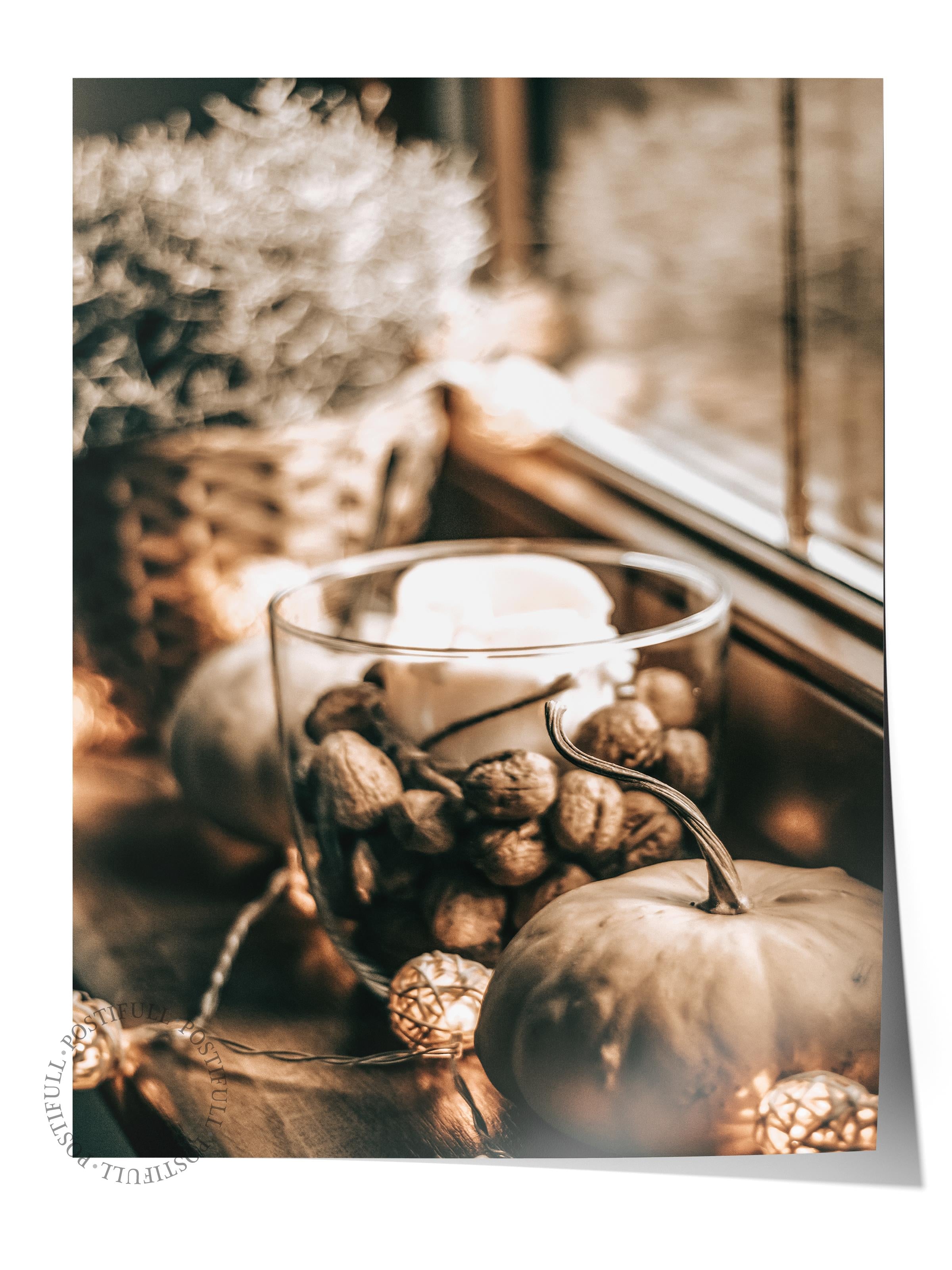 Rustic Çerçevesiz Poster, İskandinav Turuncu Poster, NO:477 Balkabakları Fotoğraf