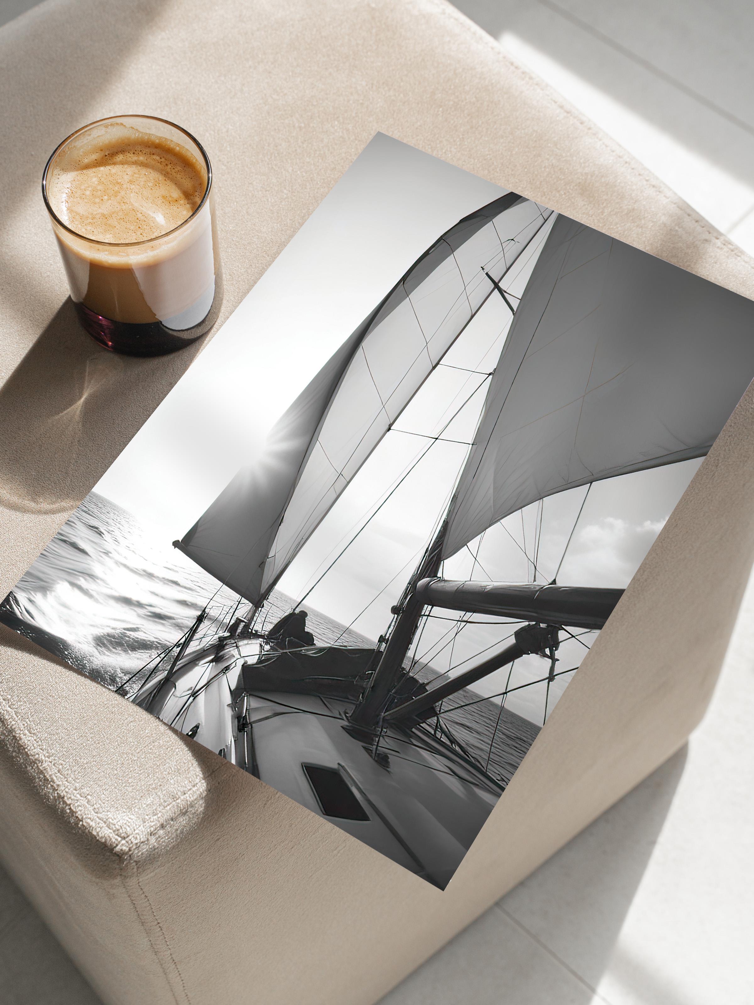 Sailing into the Sunset Poster, Dikey Duvar Tablosu Comfort Serisi NO:108384