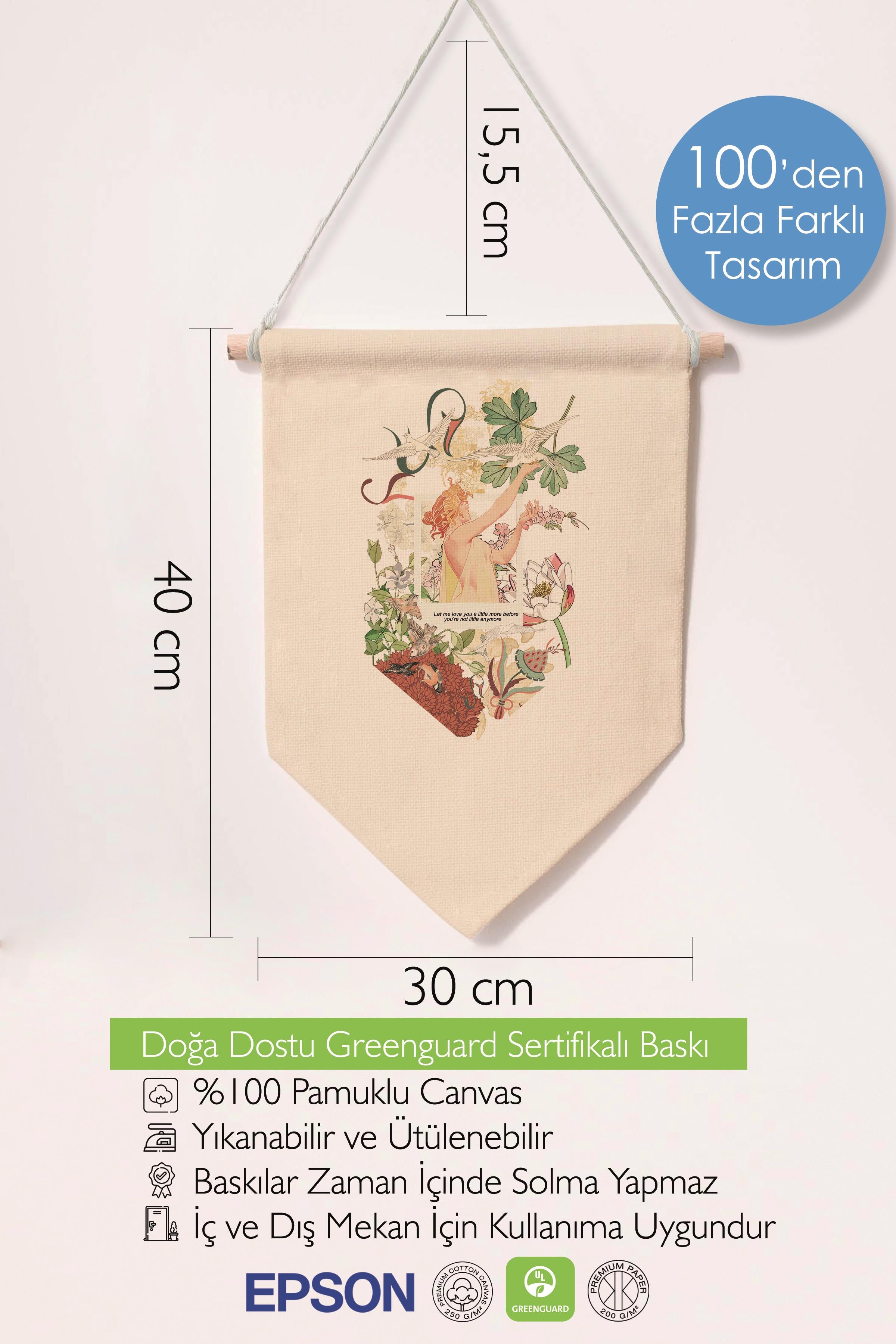 Salon Duvar Dekoru, Pinterest Oda Dekoru, Sanat Serisi, Kanvas Flama Askılı Duvar Örtüsü NO:436