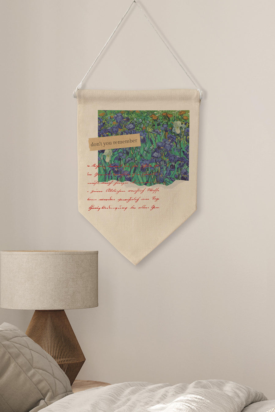 Salon Pinterest Duvar Dekoru, Van Gogh Sanat Serisi, Kanvas Flama Askılı Duvar Örtüsü NO:418