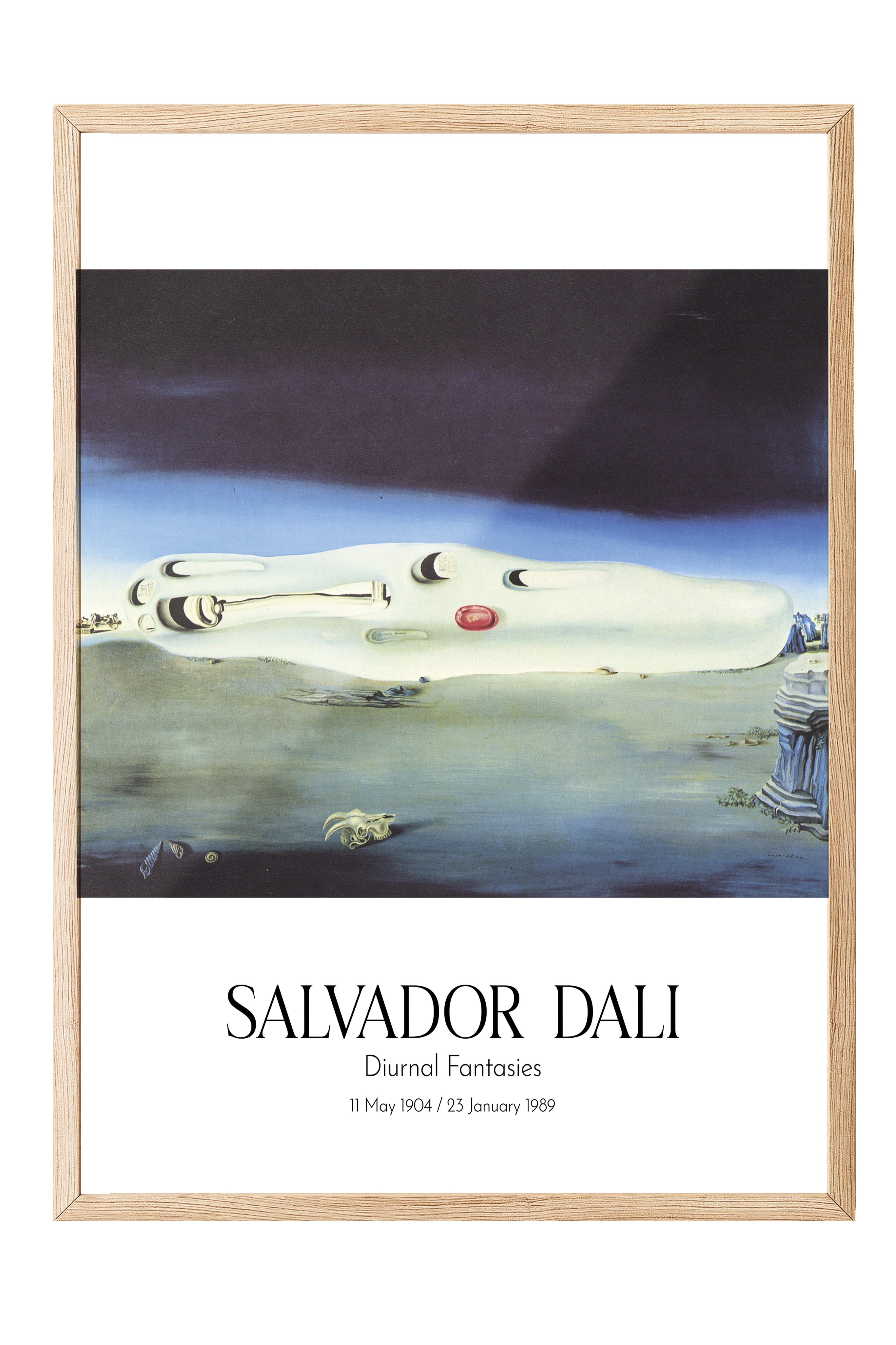 Salvador Dali - Diurnal Fantasies, Ahşap Çerçeveli Tablo, Sanat Serisi NO:112502