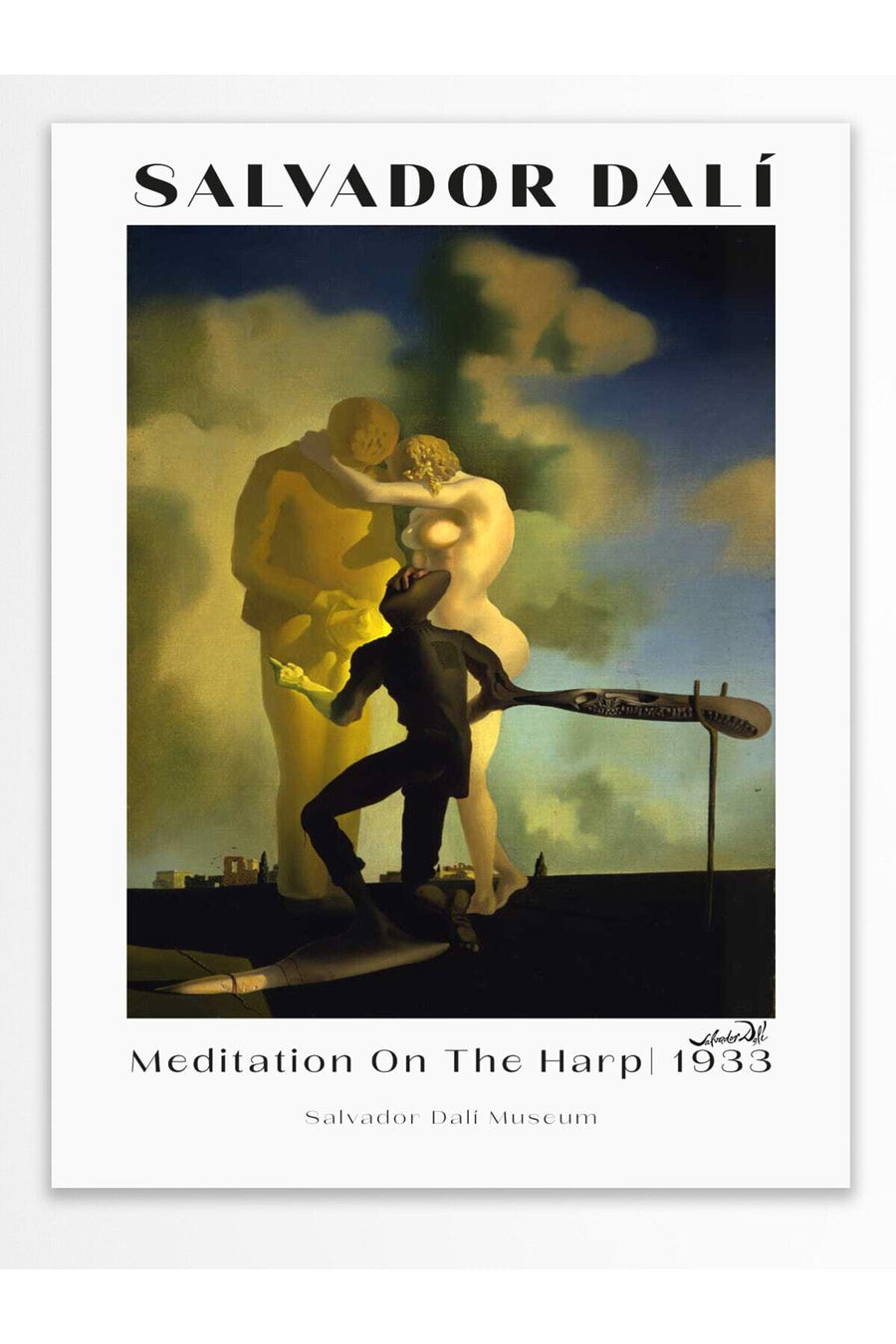 Meditation On The Harp Modern Sanat Çerçevesiz Poster