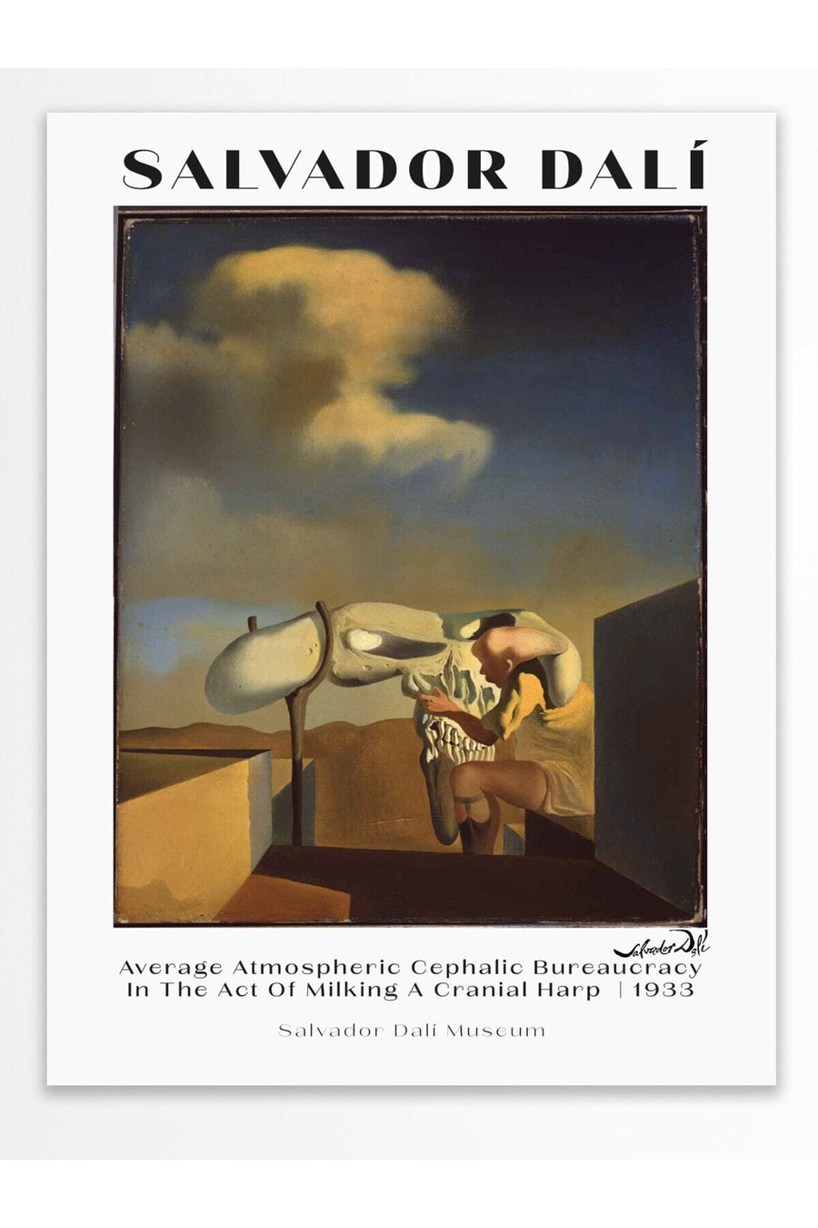 Average Atmospheric Cephalic Bureaucracy In The Act Of Milking A Cranial Harp Modern Sanat Çerçevesiz Poster