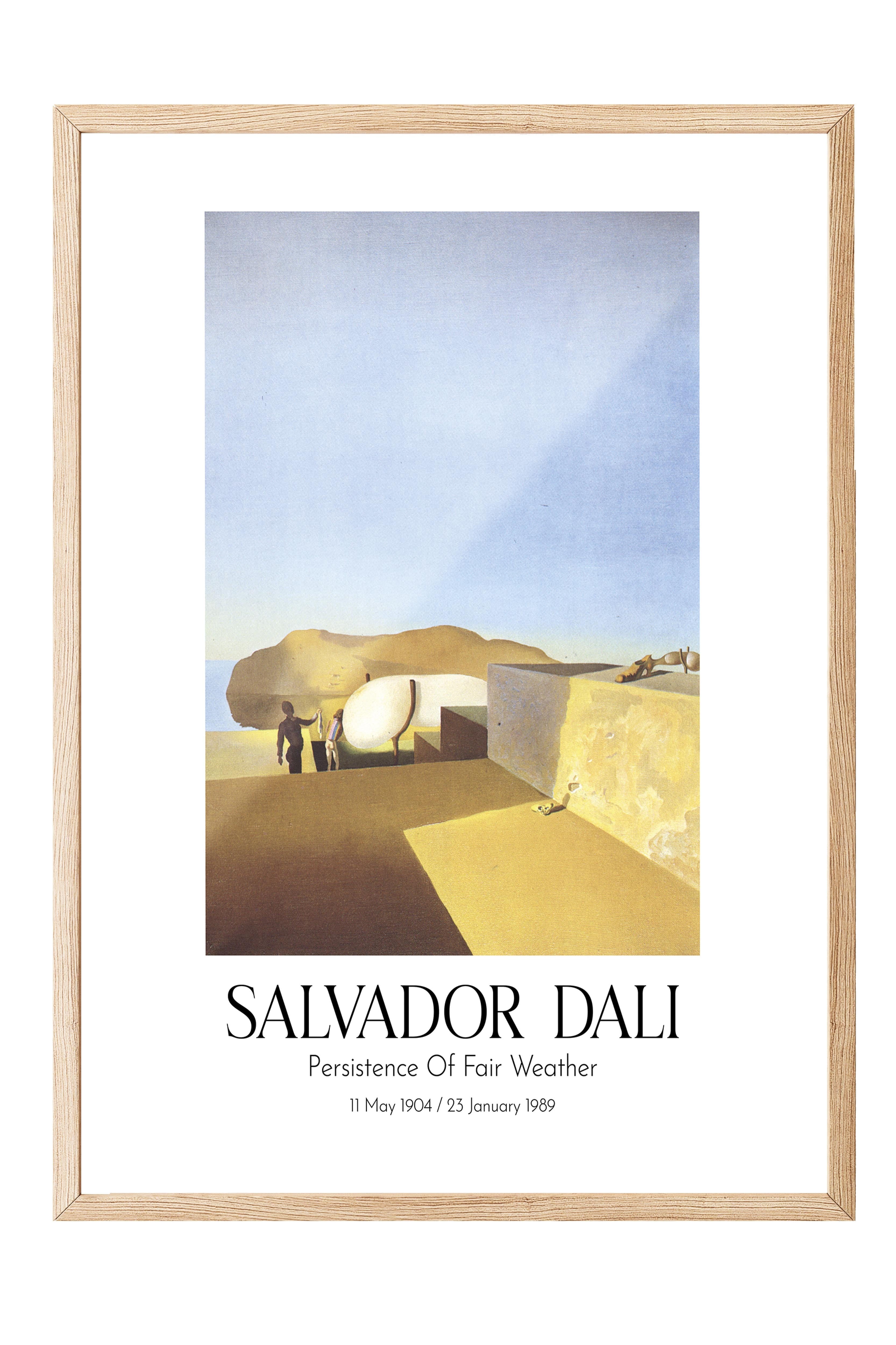 Salvador Dali - Persistence Of Fair Weather, Ahşap Çerçeveli Tablo, Sanat Serisi NO:112504