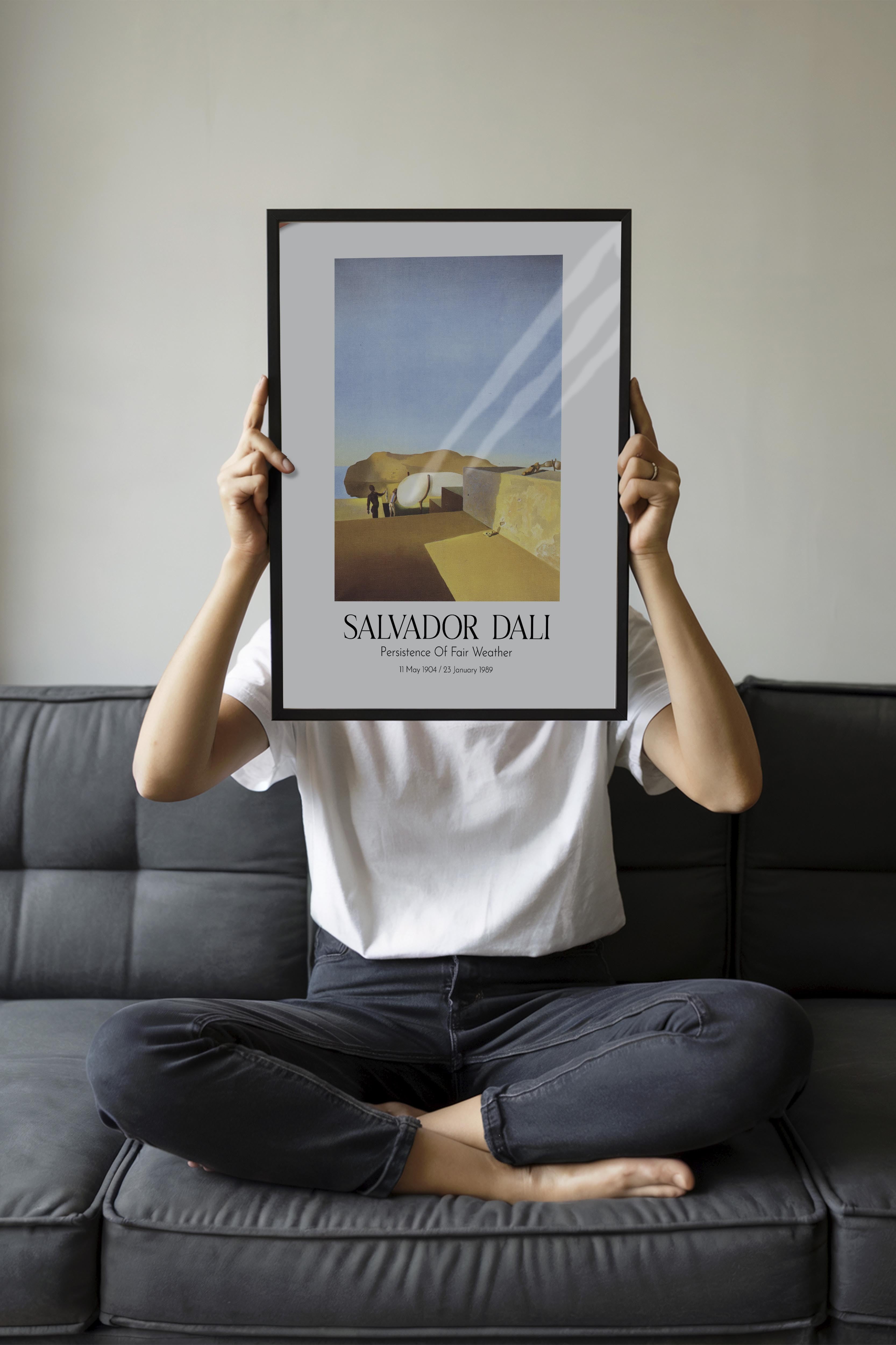 Salvador Dali - Persistence Of Fair Weather, Siyah Çerçeveli Tablo, Sanat Serisi NO:112504