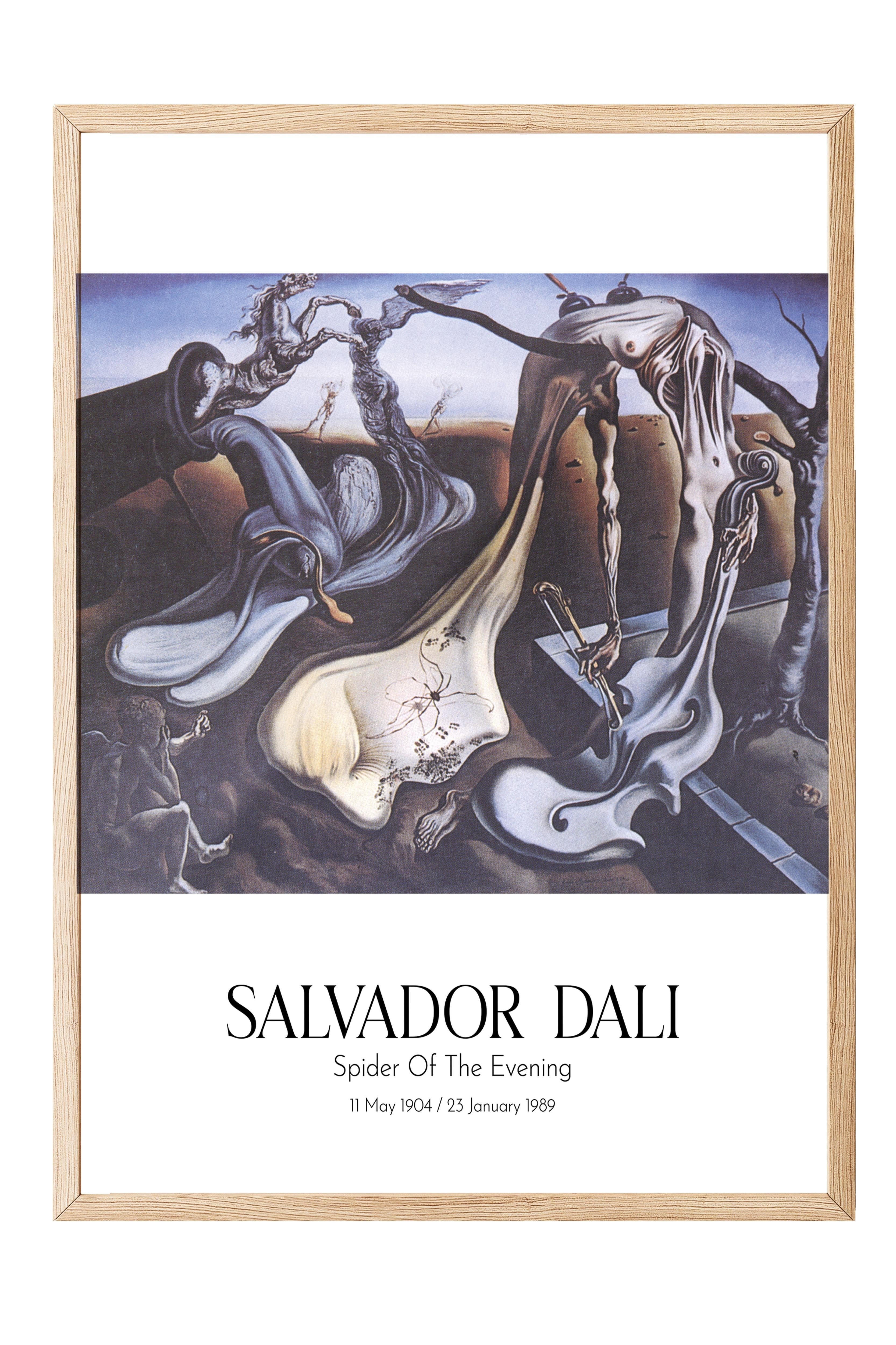 Salvador Dali - Spider Of The Evening, Ahşap Çerçeveli Tablo, Sanat Serisi NO:112501