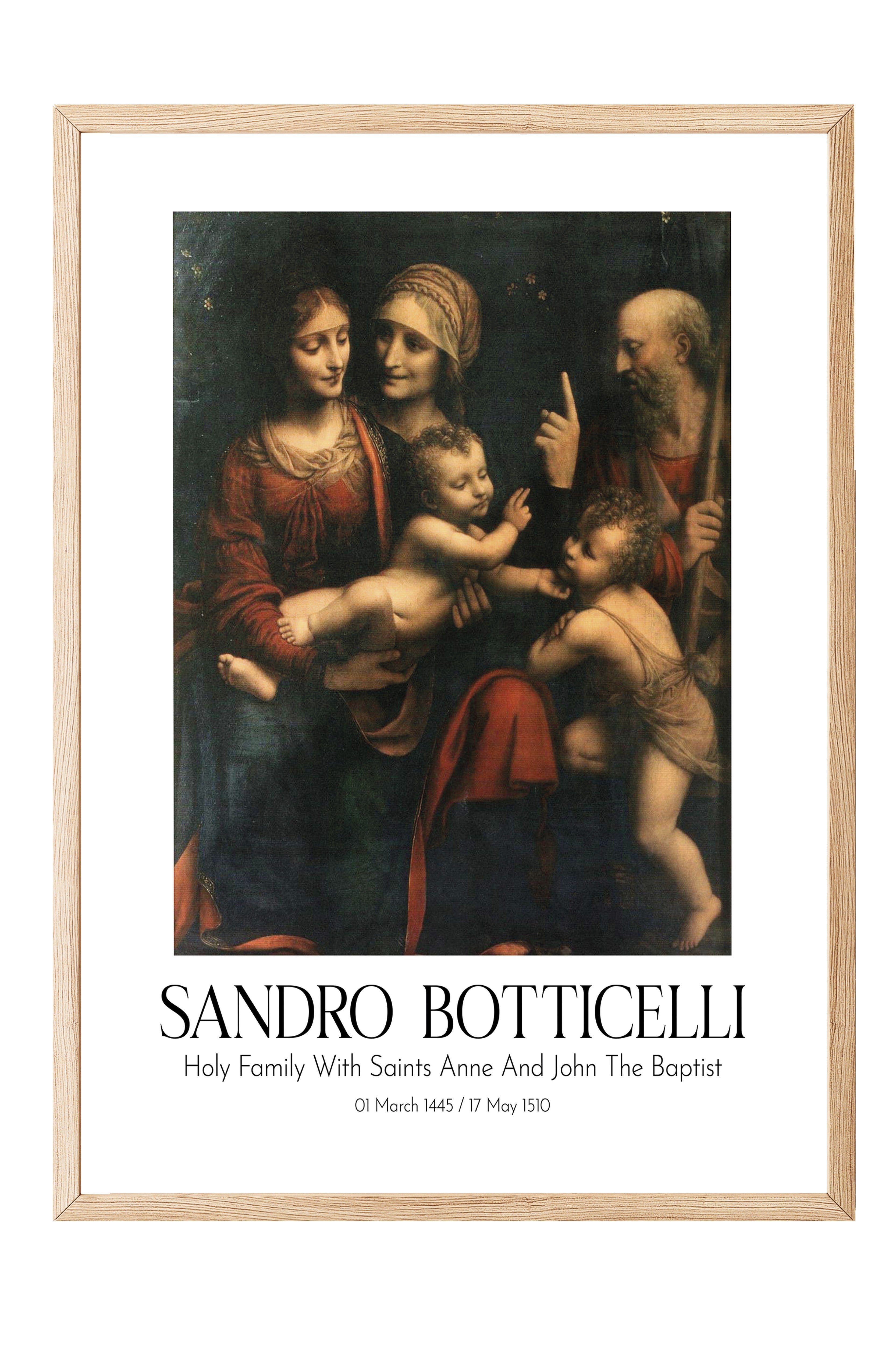 Sandro Botticelli, Ahşap Çerçeveli Tablo, Sanat Serisi NO:110751