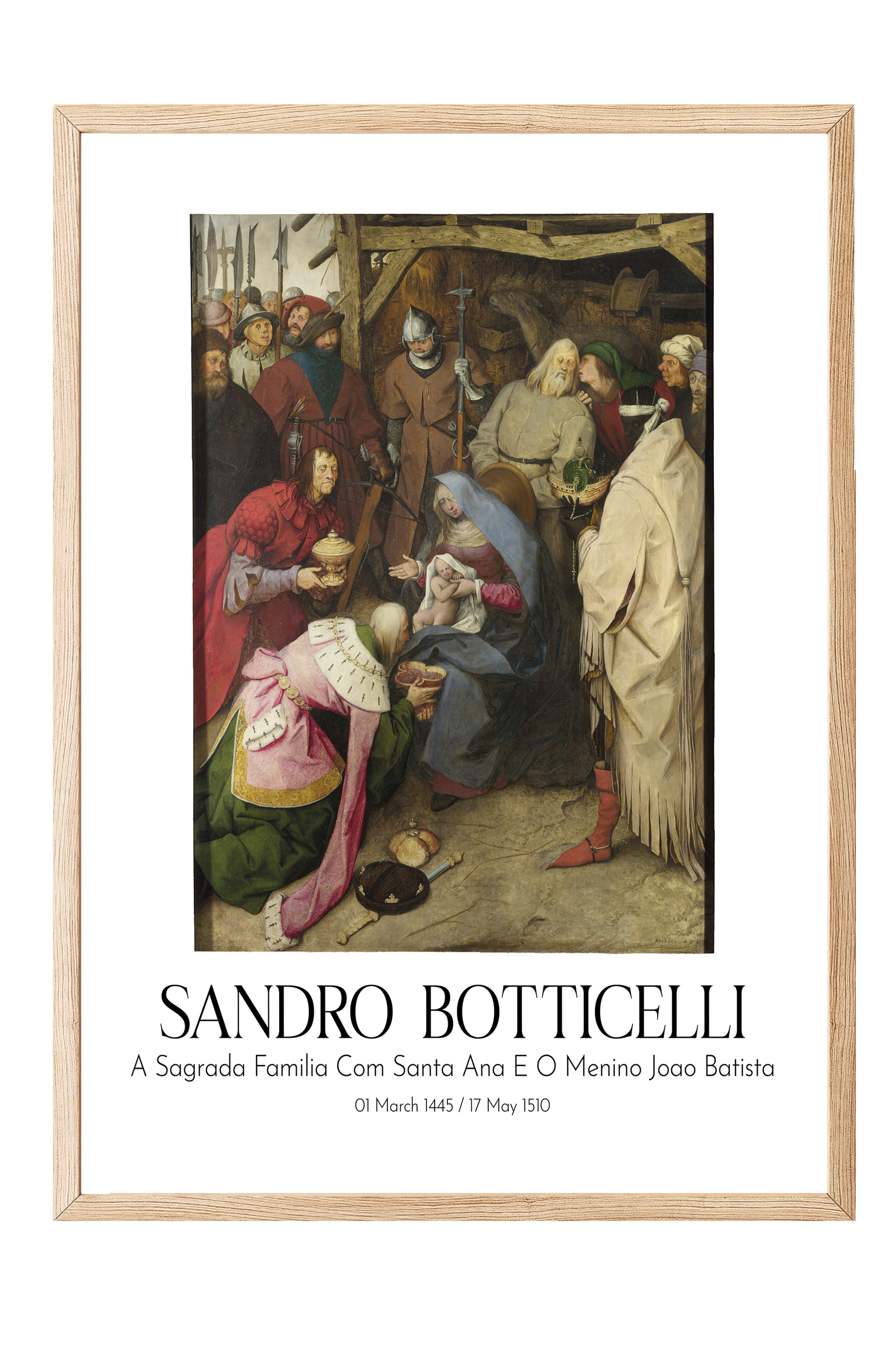 Sandro Botticelli, Ahşap Çerçeveli Tablo, Sanat Serisi NO:110752