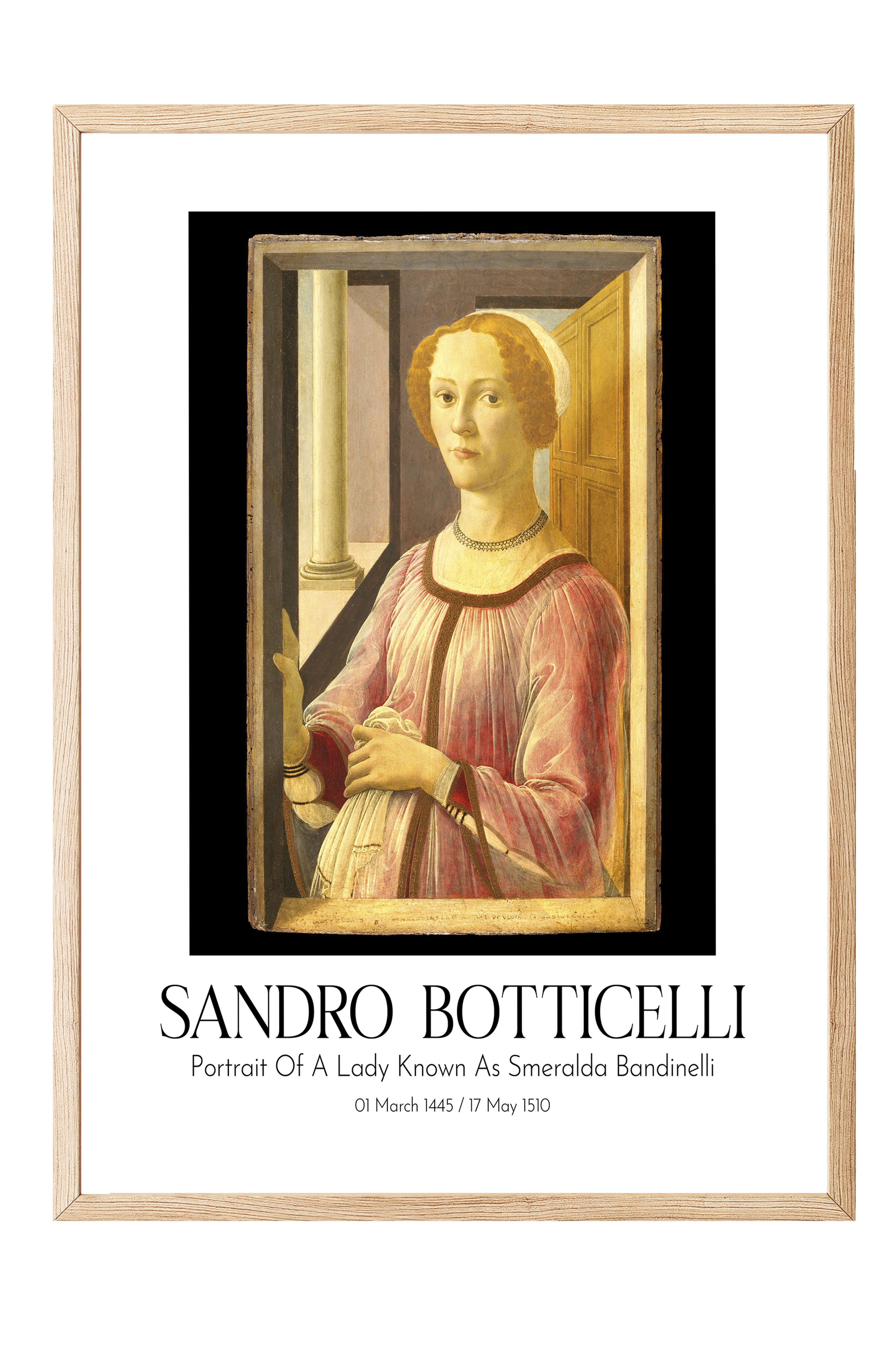 Sandro Botticelli, Ahşap Çerçeveli Tablo, Sanat Serisi NO:110756