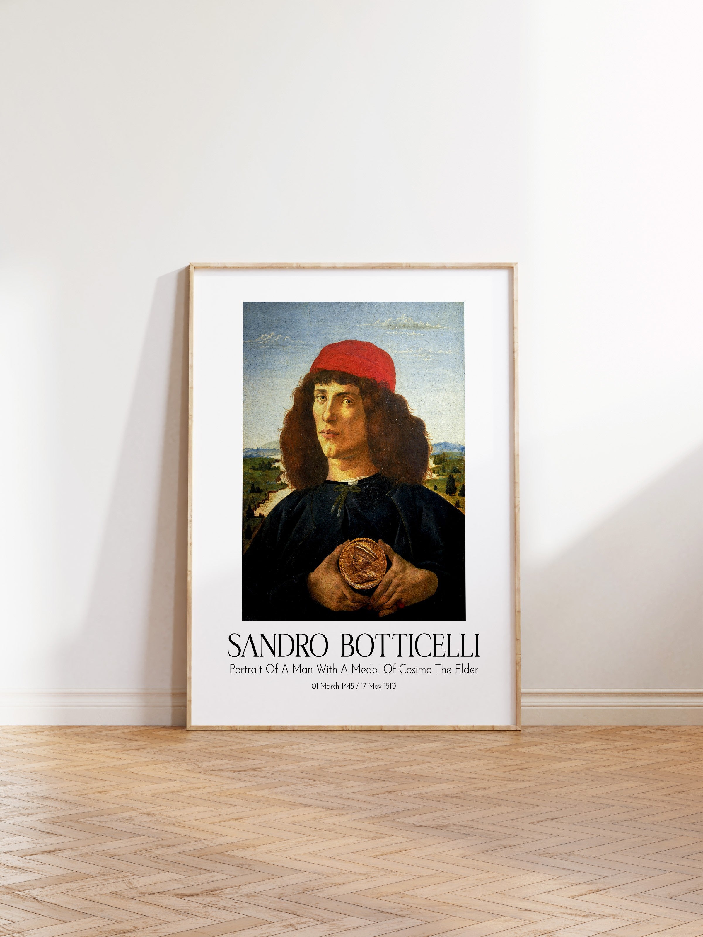 Sandro Botticelli, Ahşap Çerçeveli Tablo, Sanat Serisi NO:110757