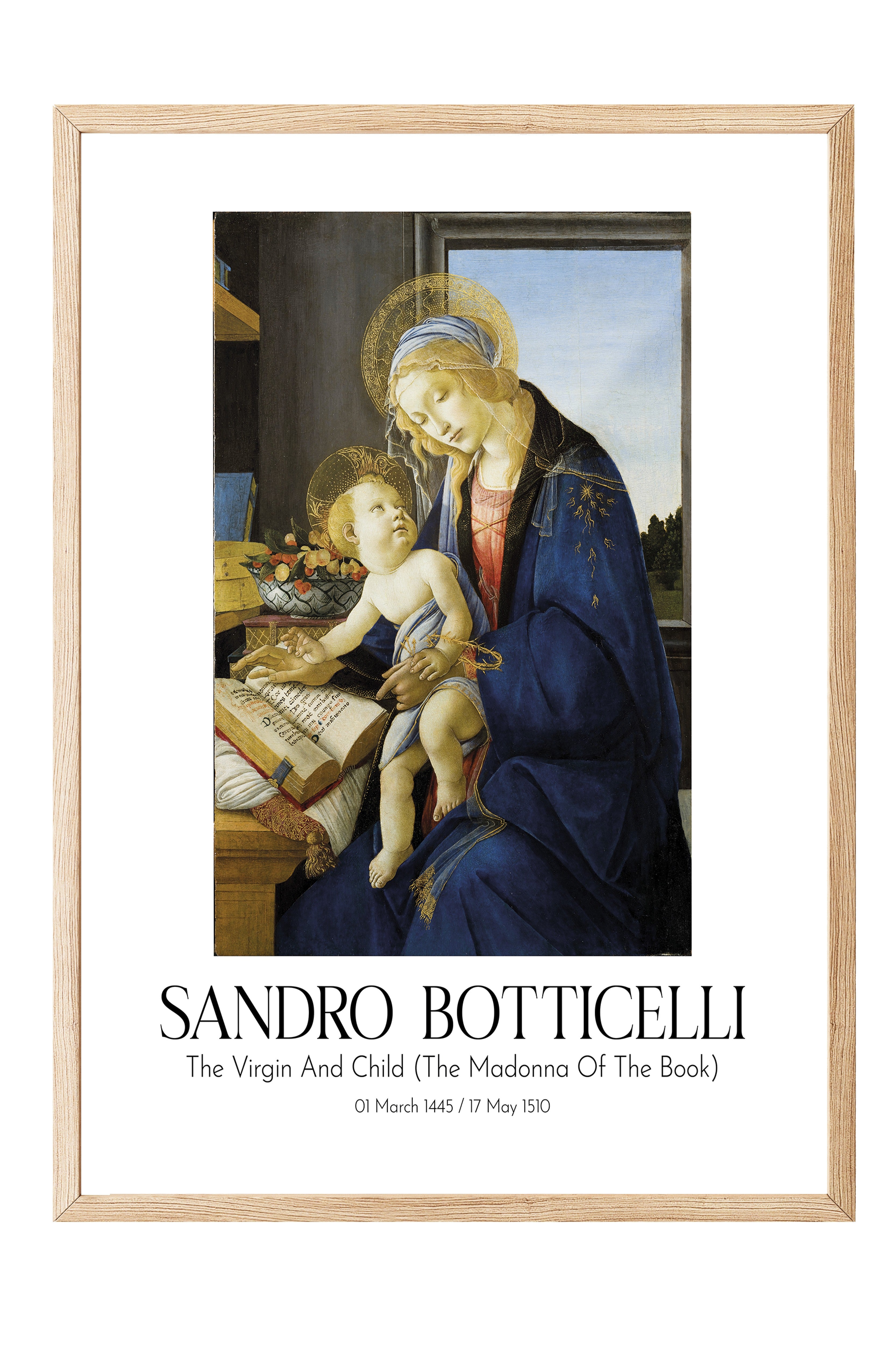 Sandro Botticelli, Ahşap Çerçeveli Tablo, Sanat Serisi NO:110760