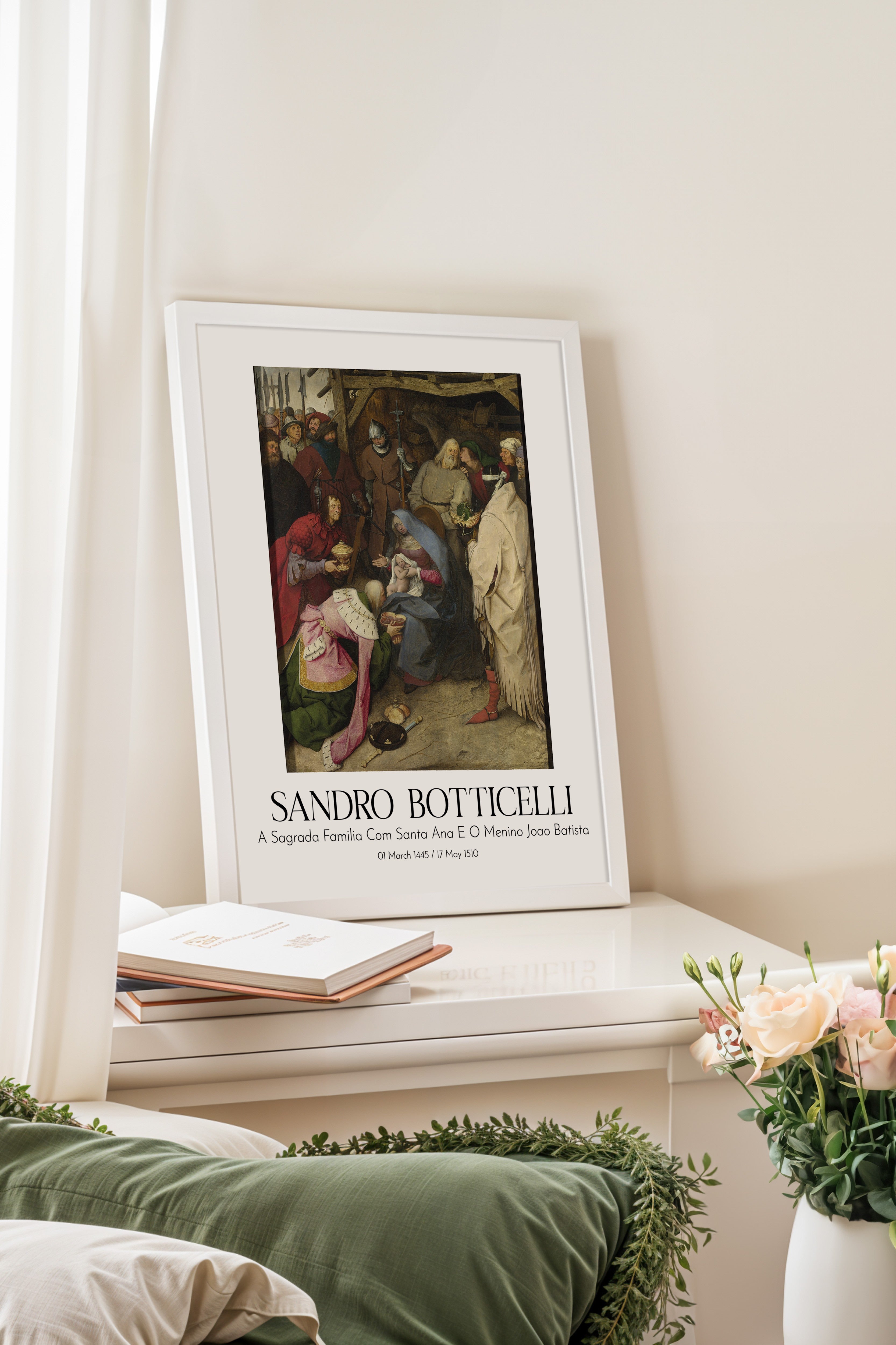 Sandro Botticelli, Beyaz Çerçeveli Tablo, Sanat Serisi NO:110752