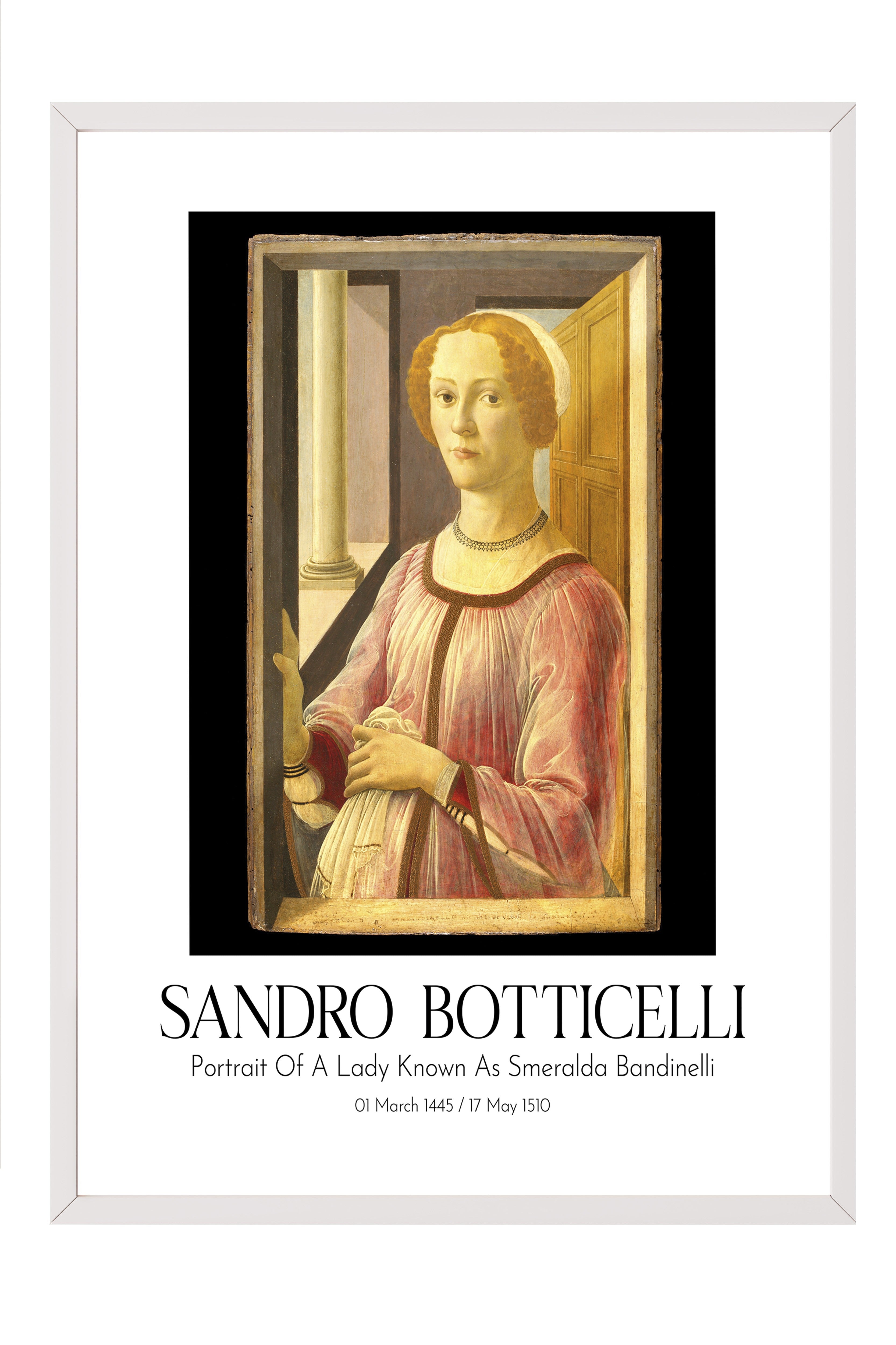 Sandro Botticelli, Beyaz Çerçeveli Tablo, Sanat Serisi NO:110756