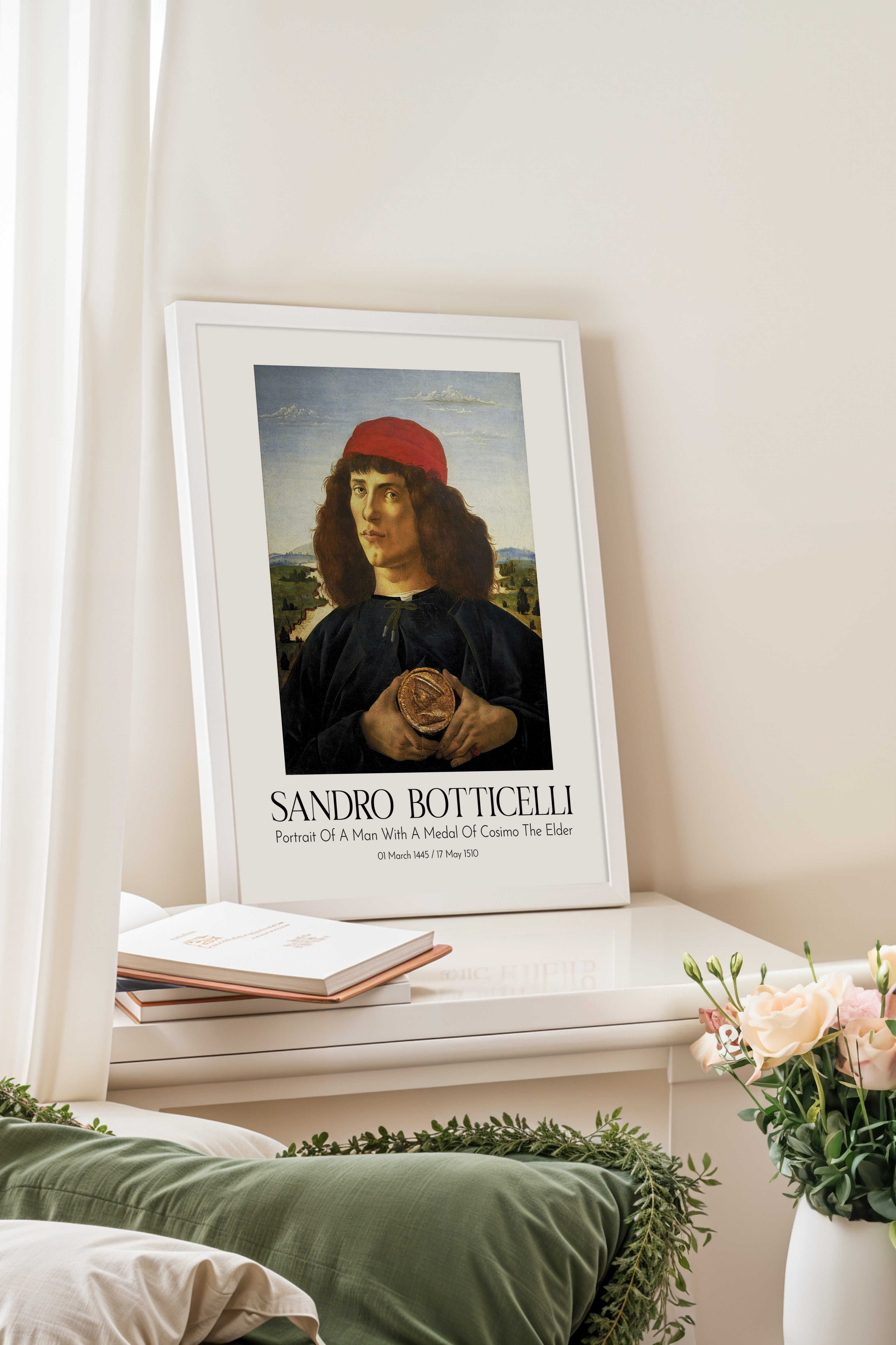 Sandro Botticelli, Beyaz Çerçeveli Tablo, Sanat Serisi NO:110757