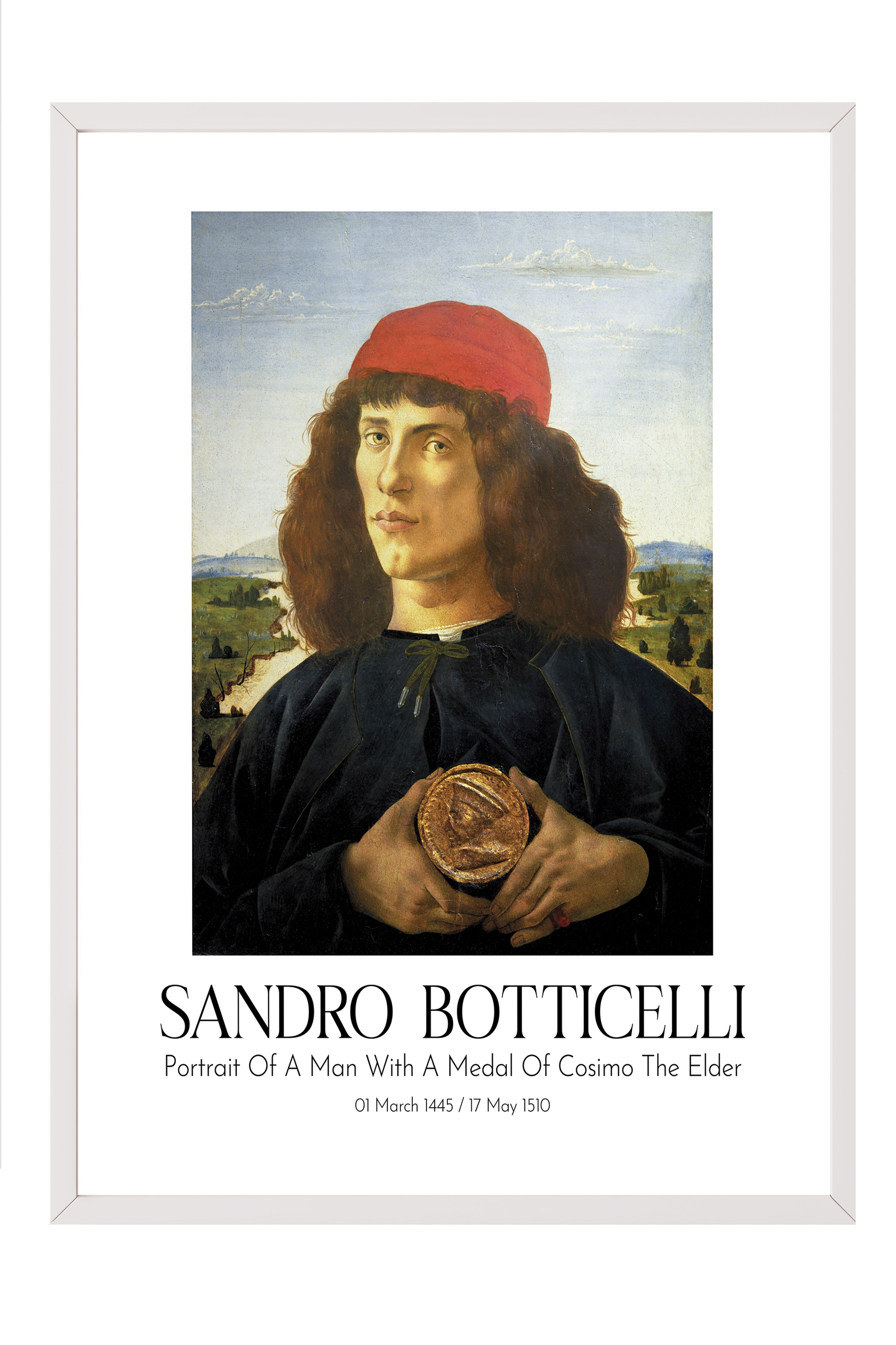 Sandro Botticelli, Beyaz Çerçeveli Tablo, Sanat Serisi NO:110757