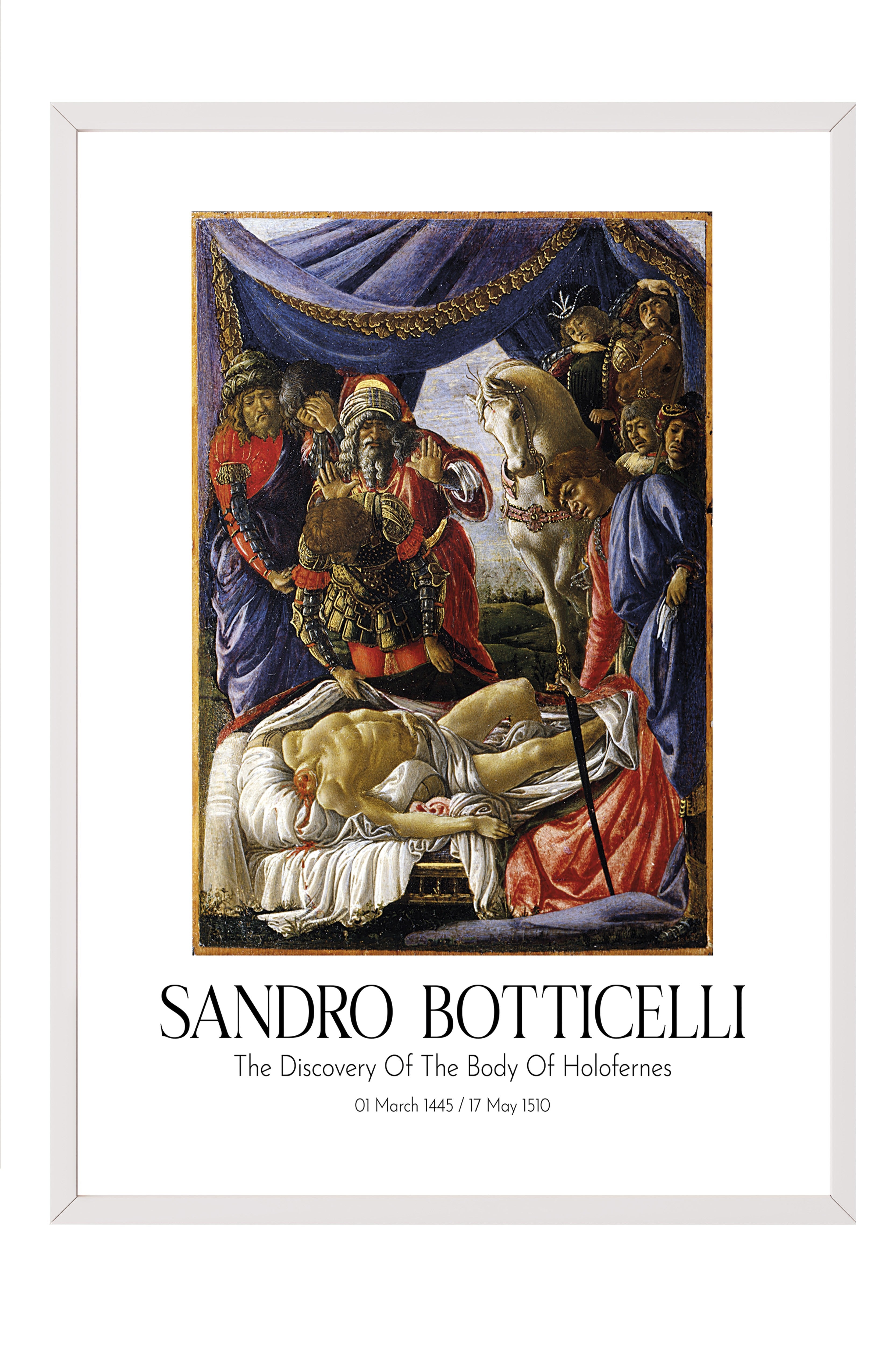 Sandro Botticelli, Beyaz Çerçeveli Tablo, Sanat Serisi NO:110758