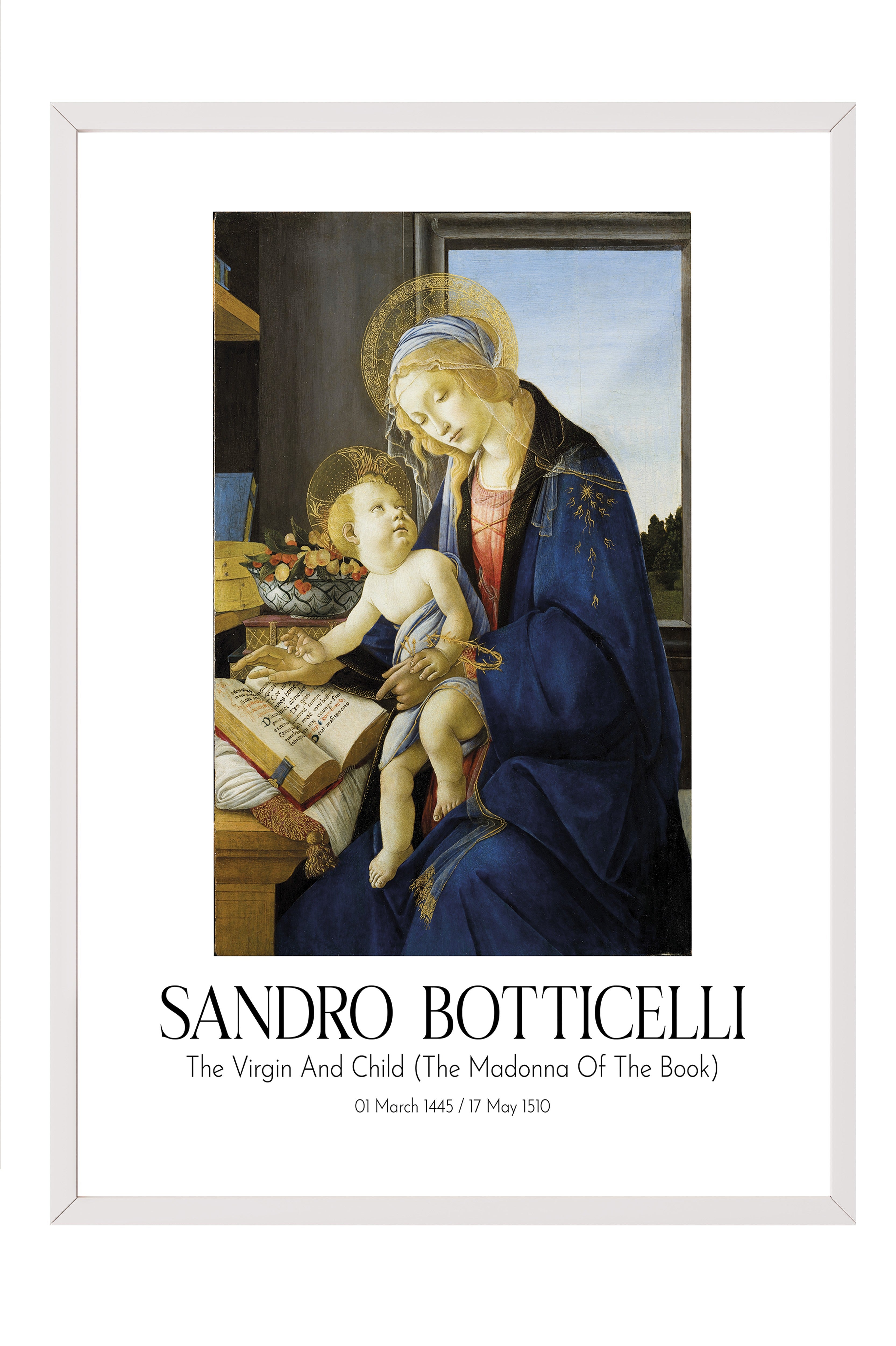 Sandro Botticelli, Beyaz Çerçeveli Tablo, Sanat Serisi NO:110760