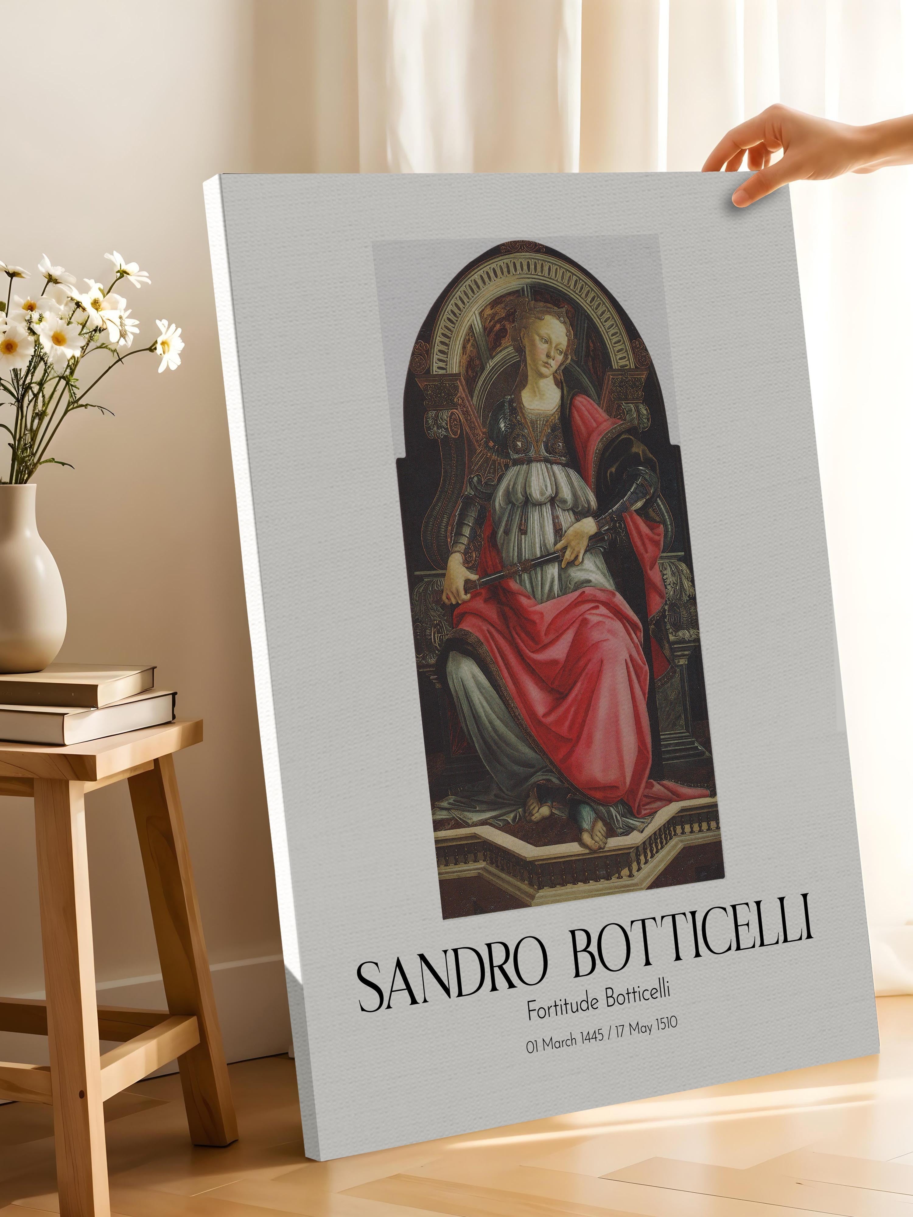 Sandro Botticelli - Fortitude Botticelli, Kanvas Tablo, Sanat Serisi NO:110745