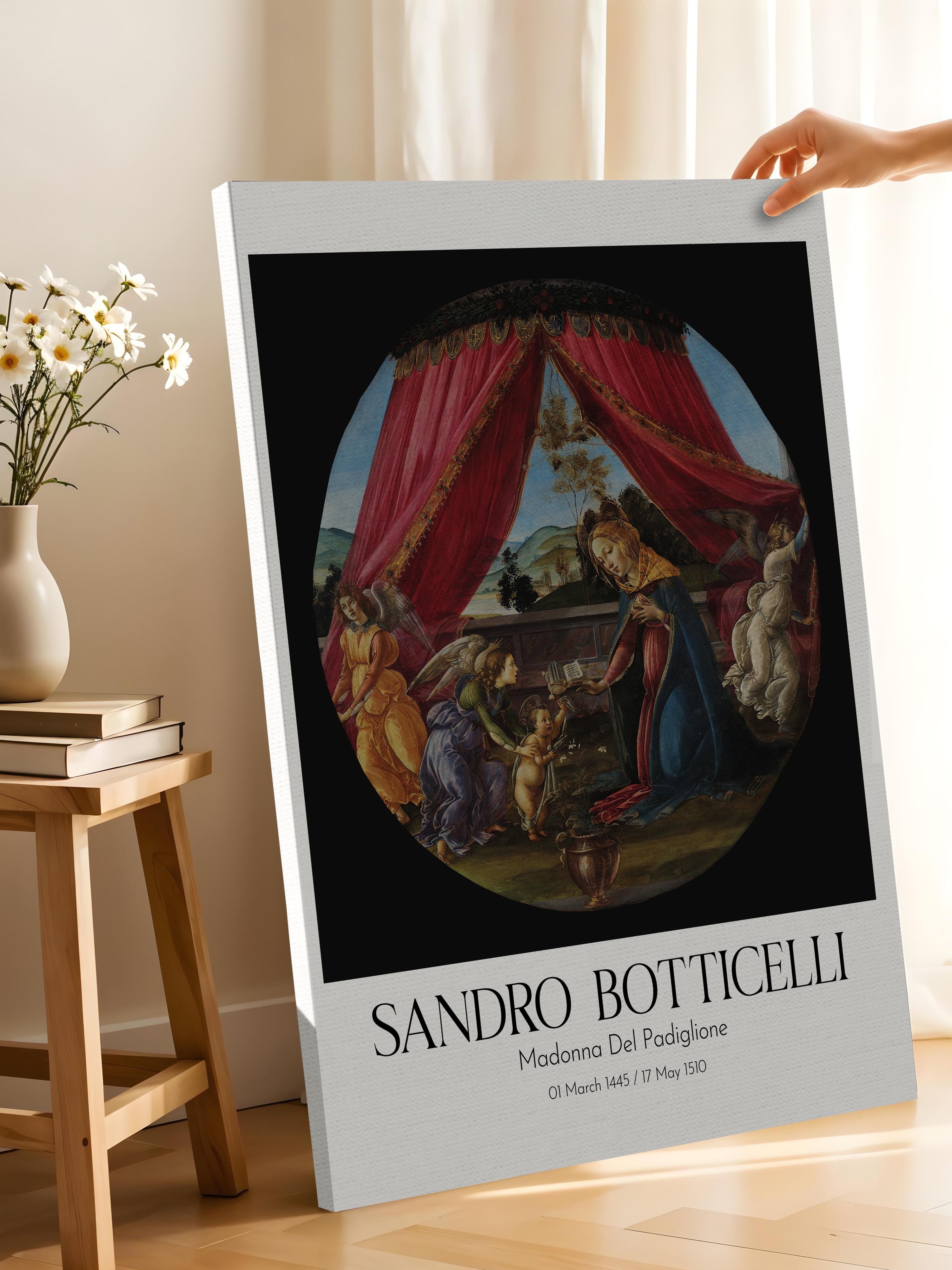 Sandro Botticelli - Madonna Del Padiglione, Kanvas Tablo, Sanat Serisi NO:110748