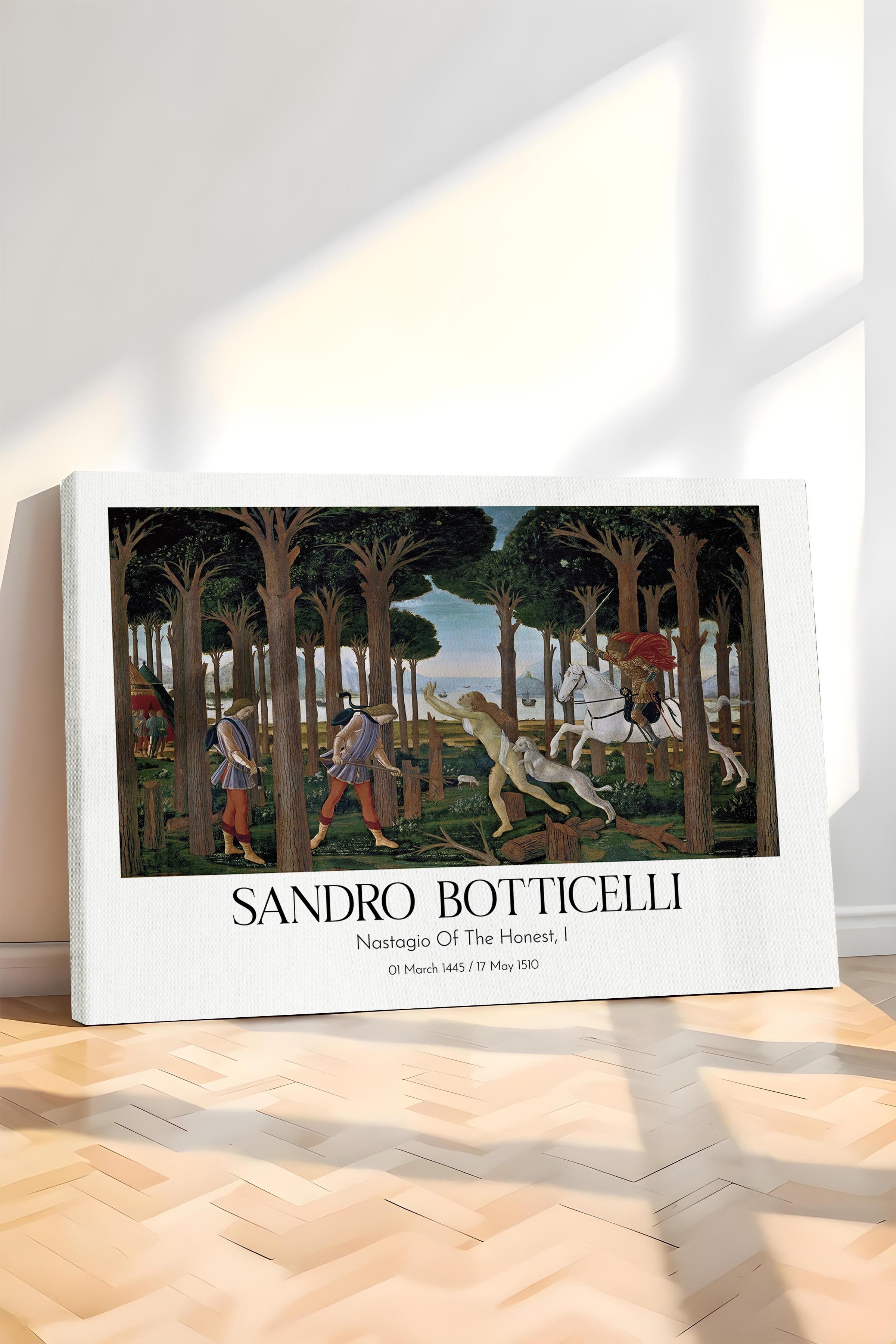 Sandro Botticelli - Nastagio Of The Honest, I, Kanvas Tablo, Sanat Serisi NO:110767