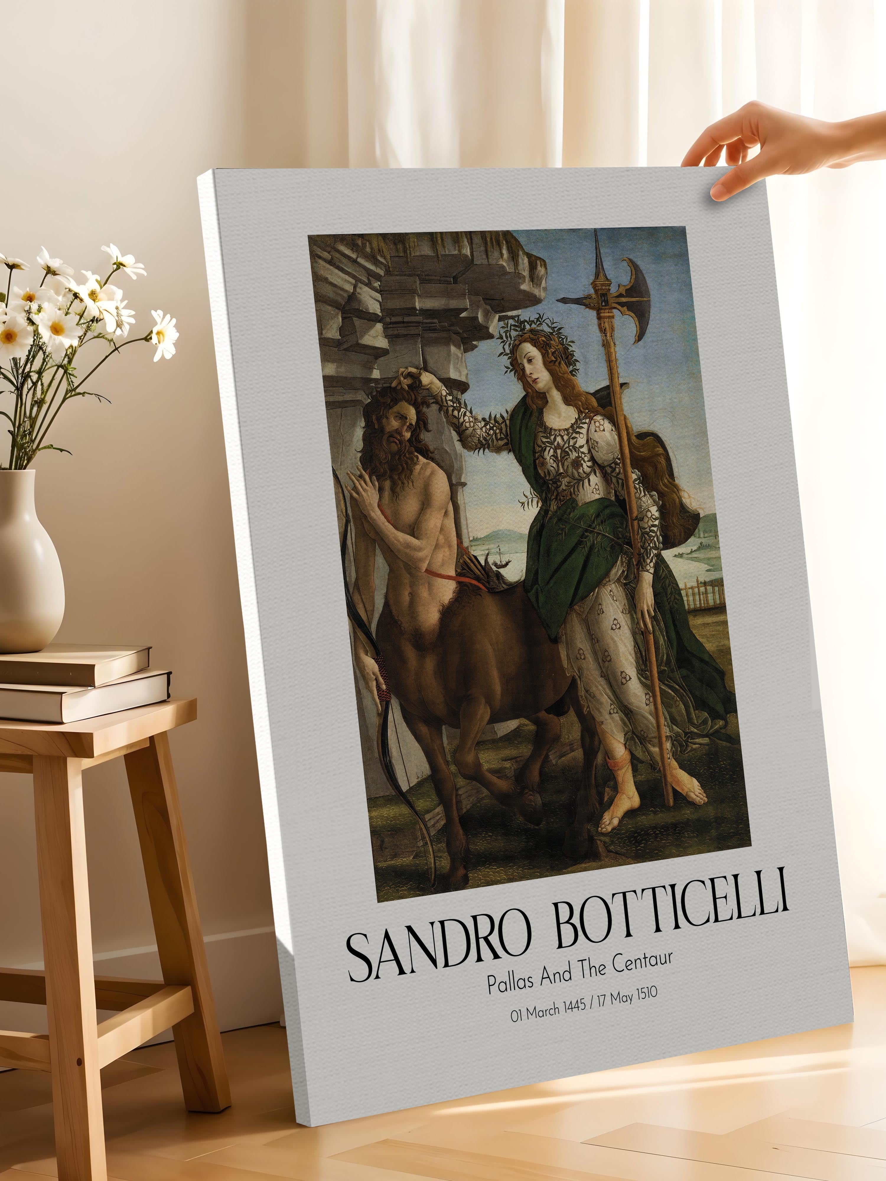 Sandro Botticelli - Pallas And The Centaur, Kanvas Tablo, Sanat Serisi NO:110754