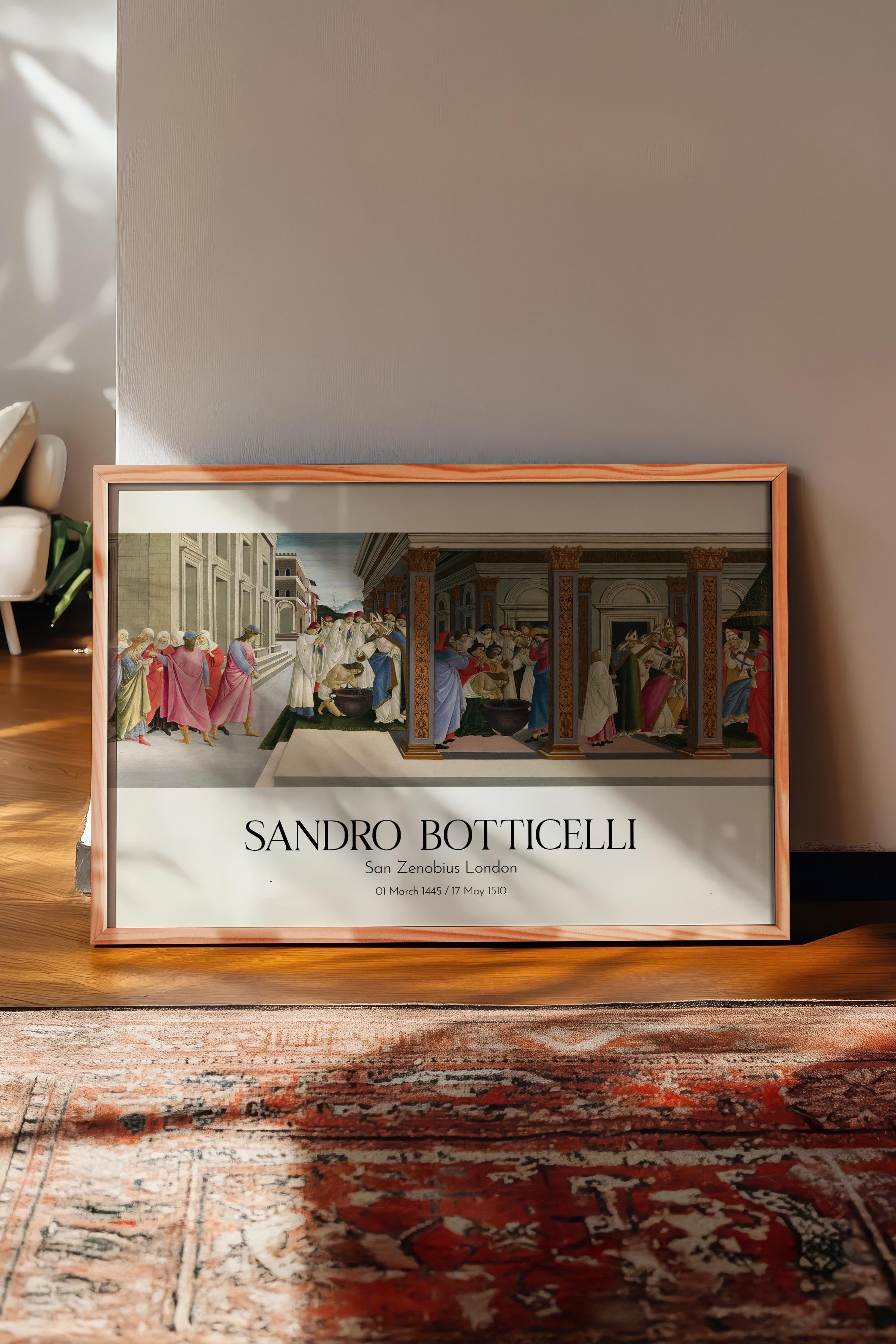 Sandro Botticelli - San Zenobius London, Ahşap Çerçeveli Tablo, Sanat Serisi NO:110765