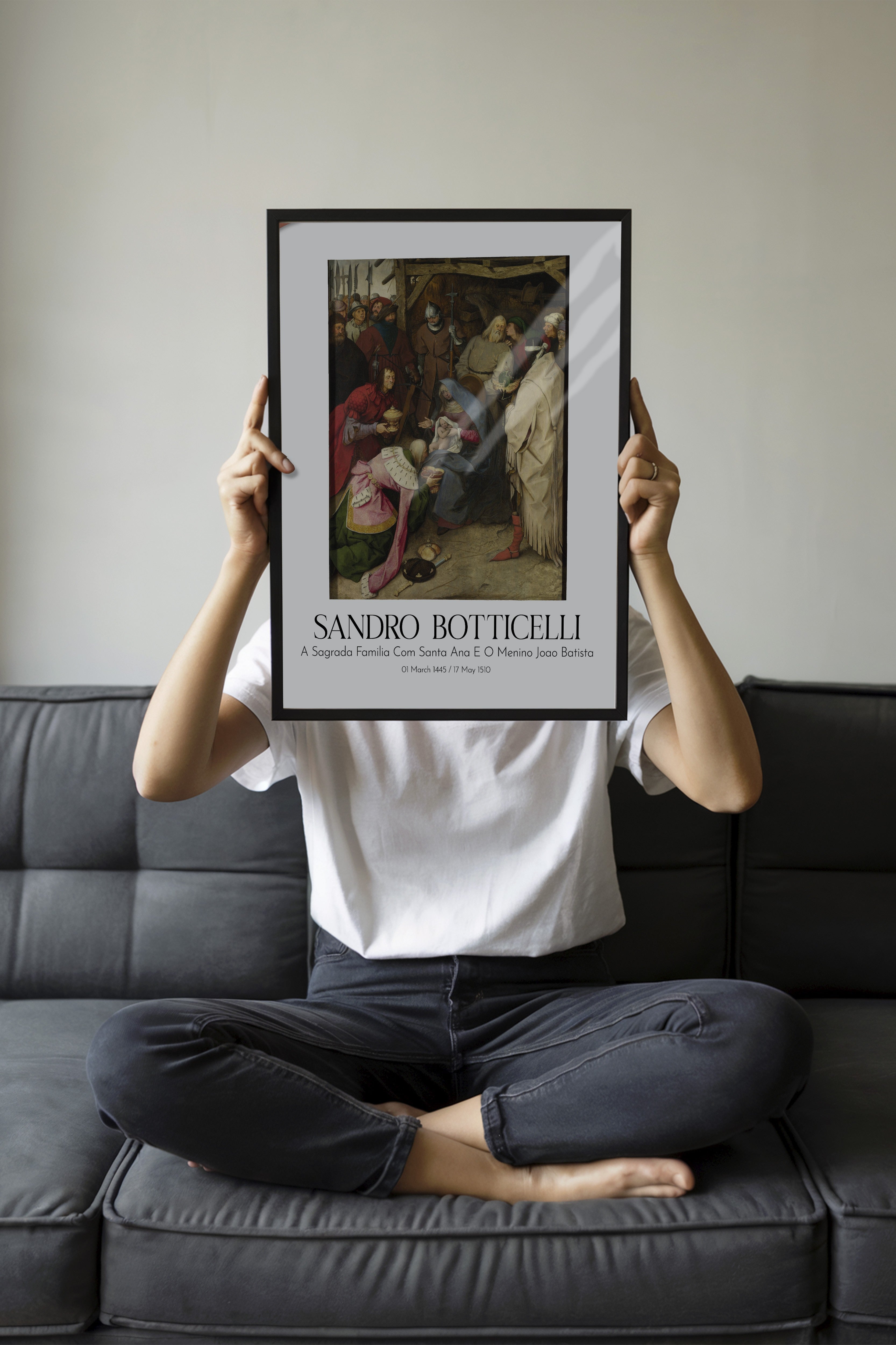 Sandro Botticelli, Siyah Çerçeveli Tablo, Sanat Serisi NO:110752