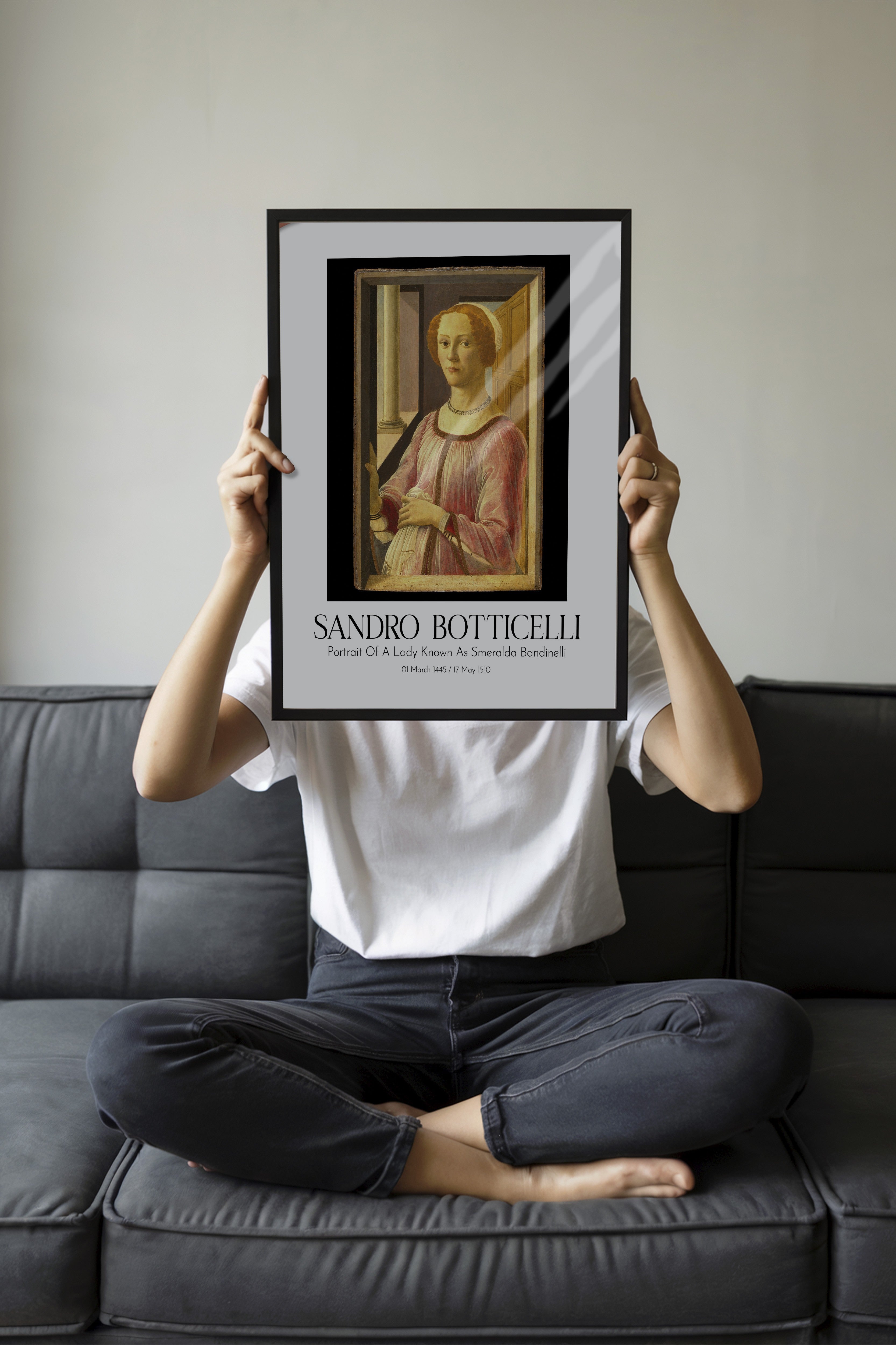 Sandro Botticelli, Siyah Çerçeveli Tablo, Sanat Serisi NO:110756