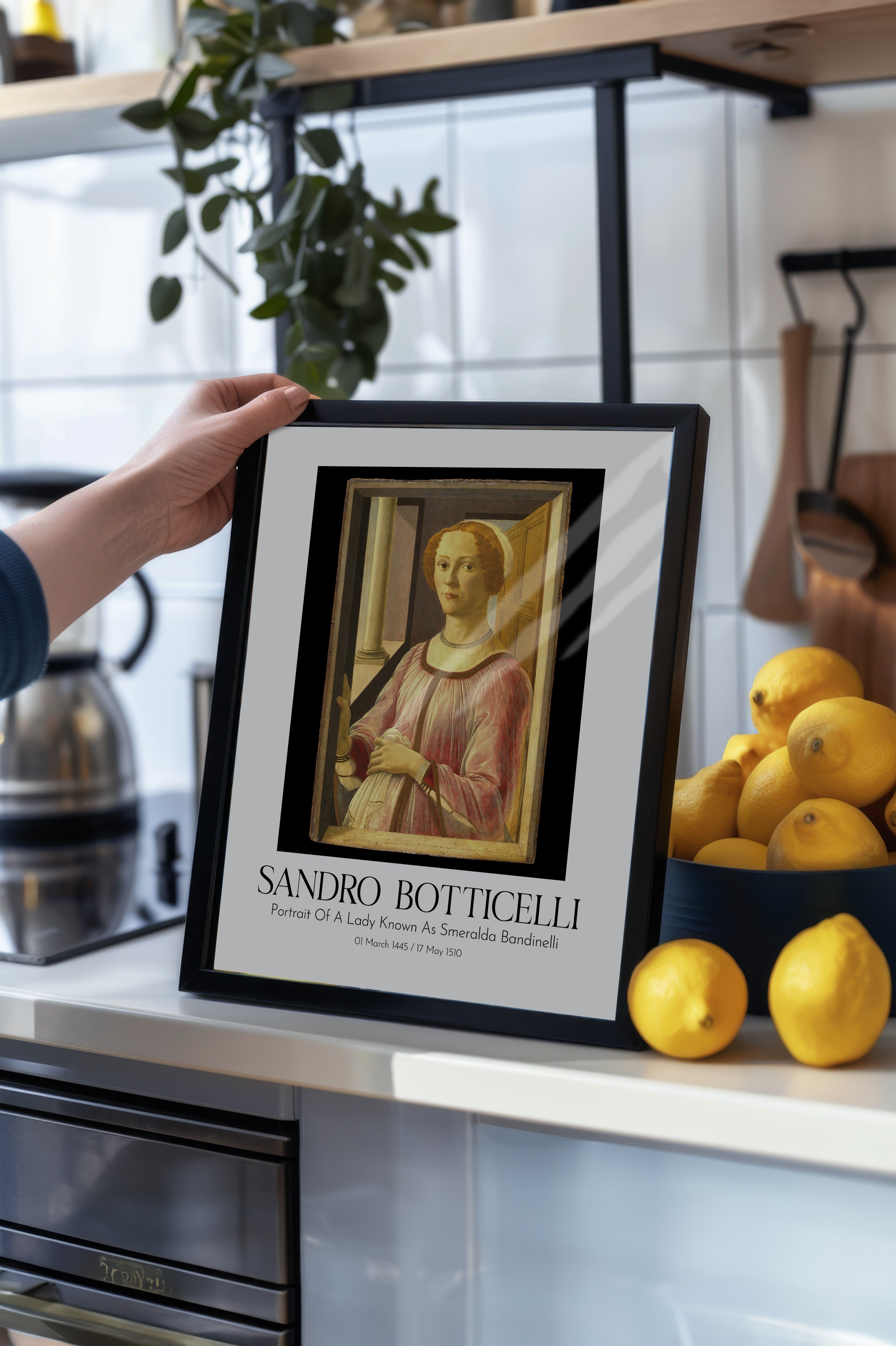 Sandro Botticelli, Siyah Çerçeveli Tablo, Sanat Serisi NO:110756