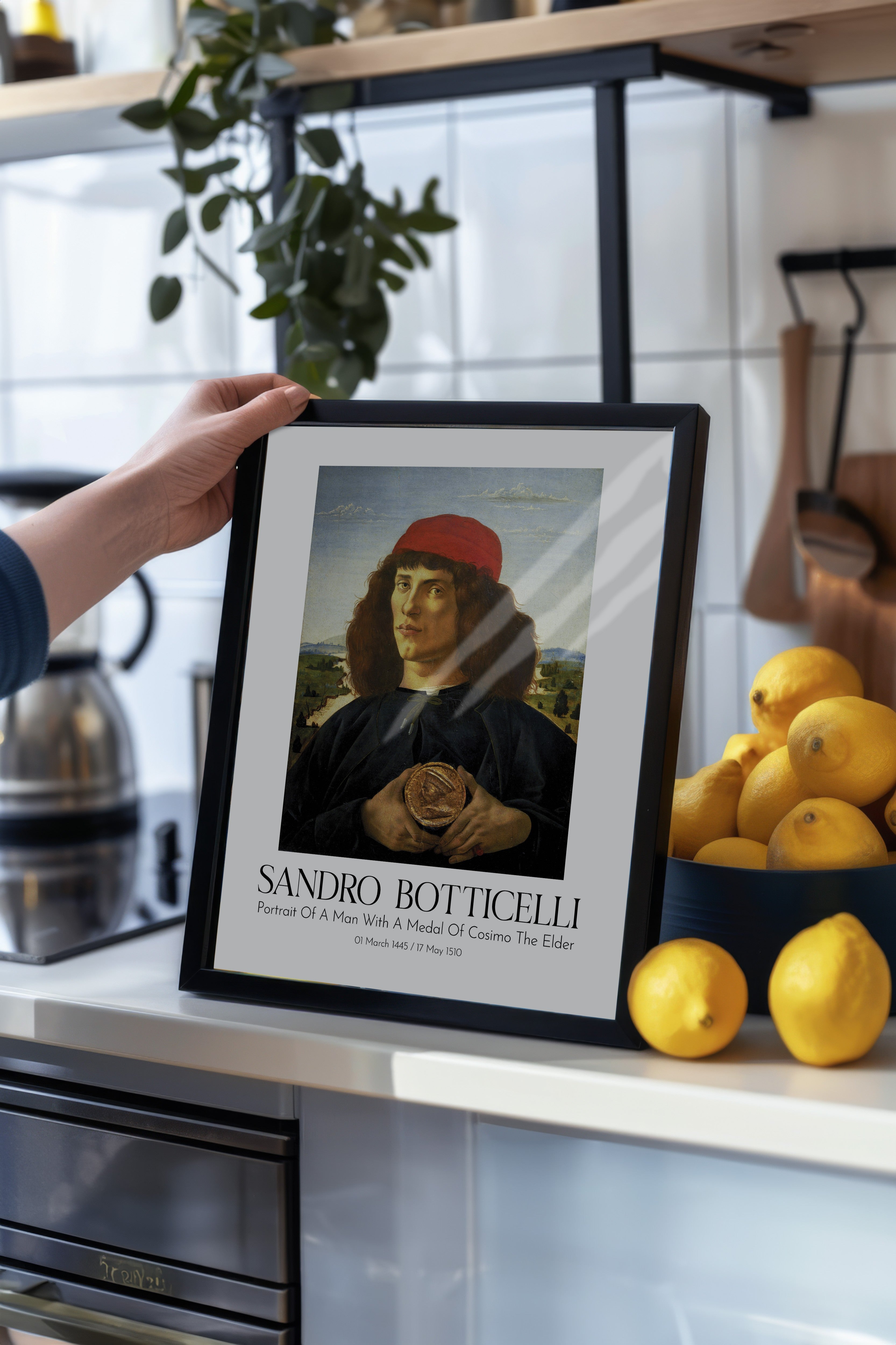 Sandro Botticelli, Siyah Çerçeveli Tablo, Sanat Serisi NO:110757