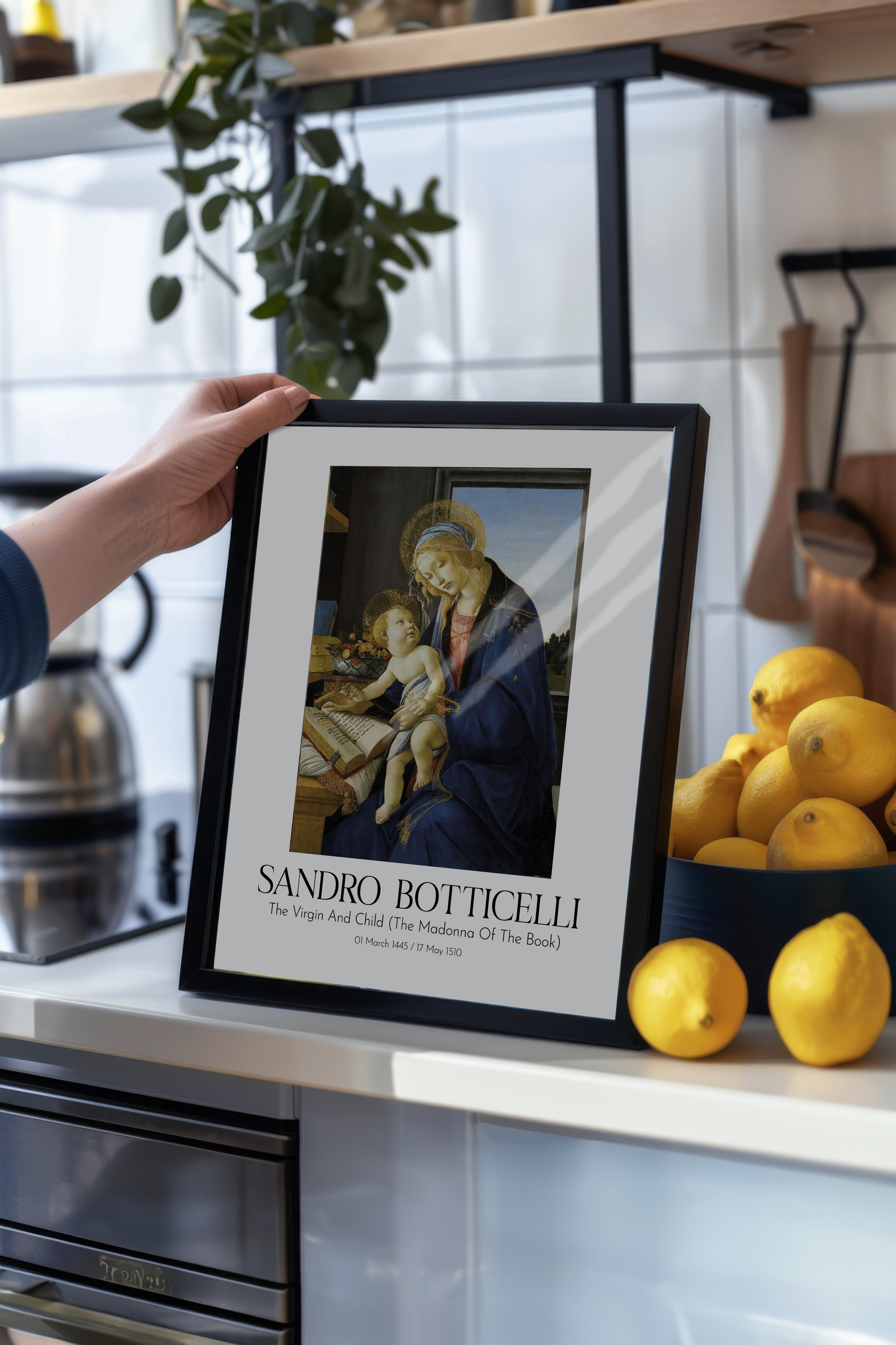 Sandro Botticelli, Siyah Çerçeveli Tablo, Sanat Serisi NO:110760