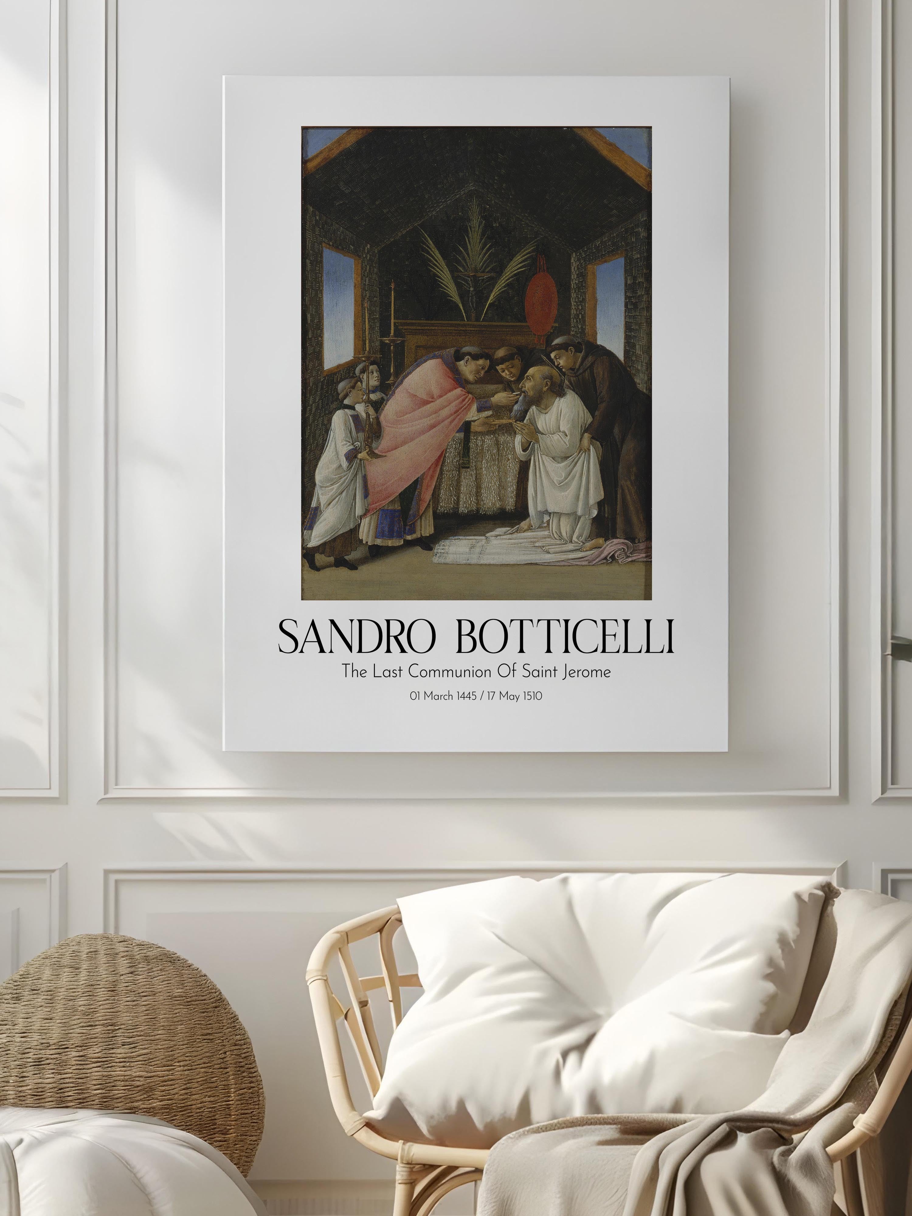 Sandro Botticelli - The Last Communion Of Saint Jerome, Kanvas Tablo, Sanat Serisi NO:110763